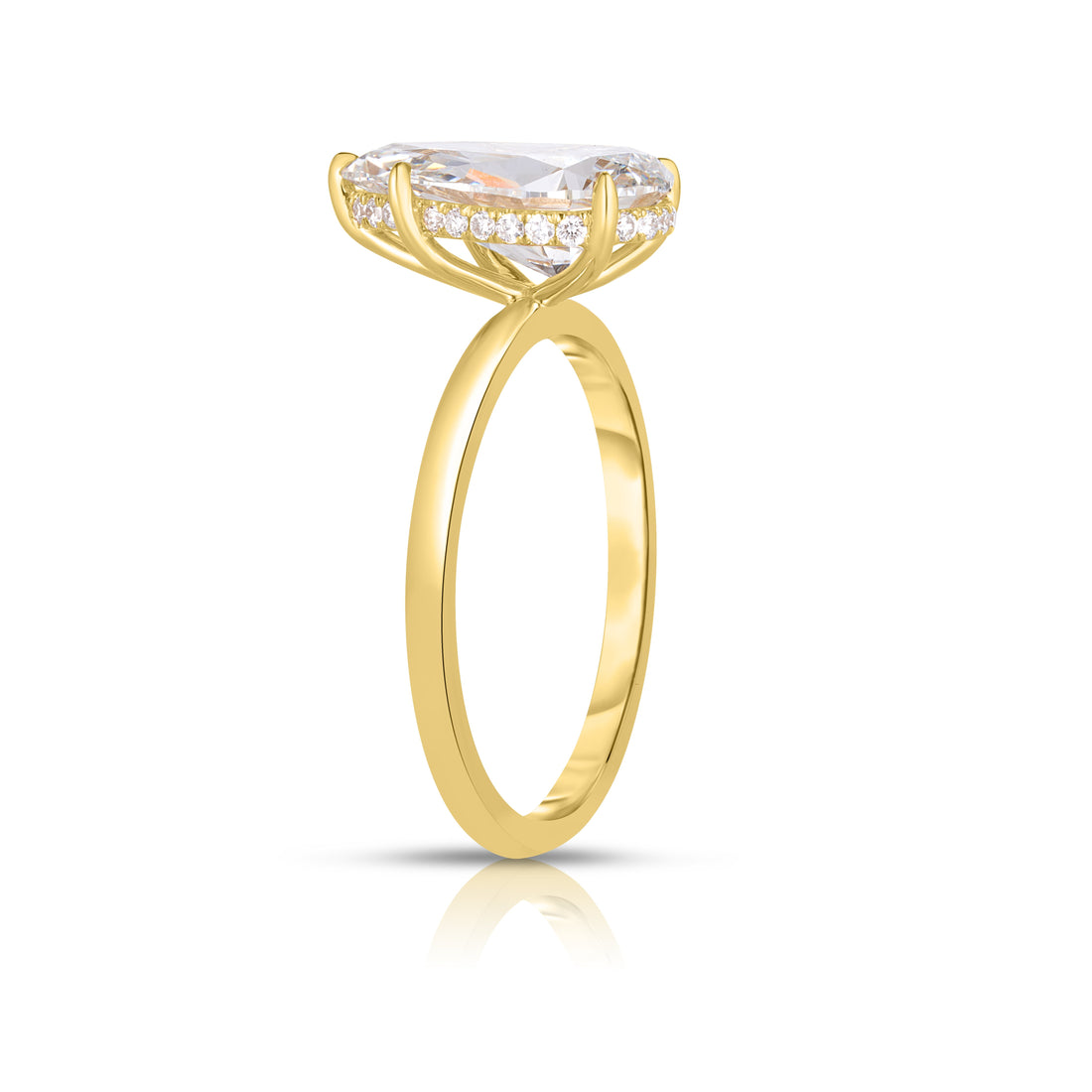 3.00 Carat Pear Cut Diamond Engagement Ring