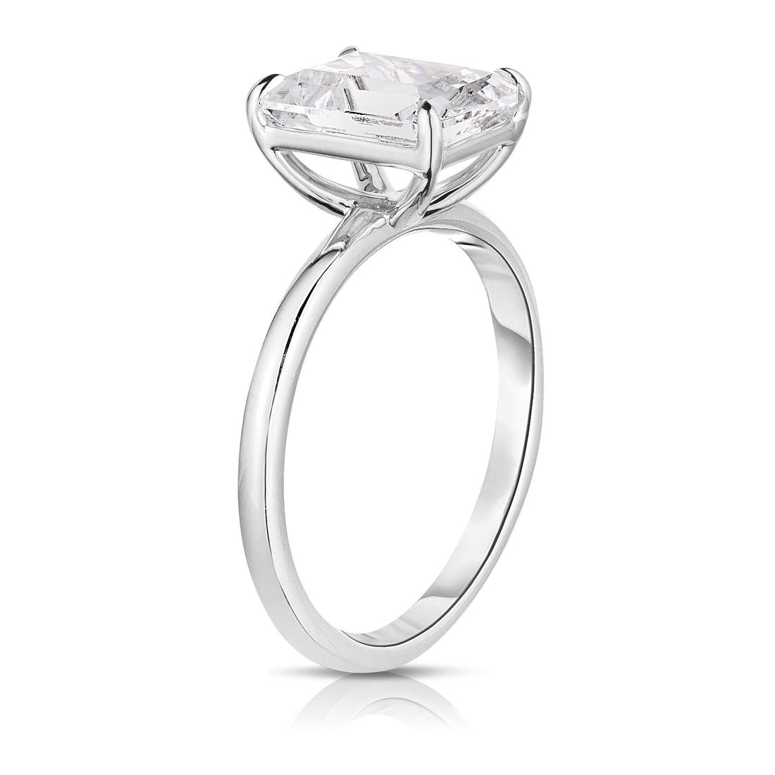 2.50 Carat Emerald Cut Diamond Engagement Ring