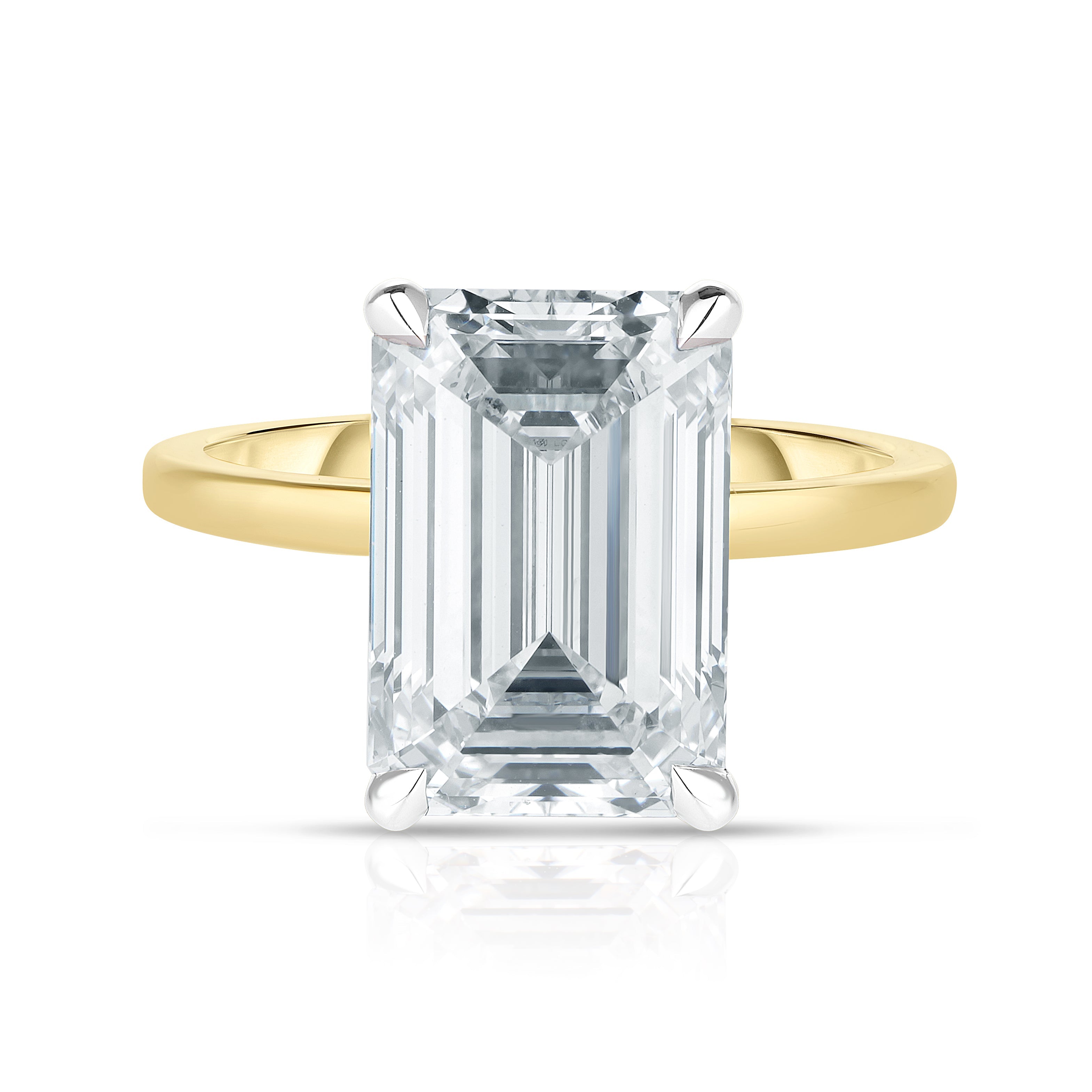4.00 Carat Emerald Cut Diamond Engagement Ring