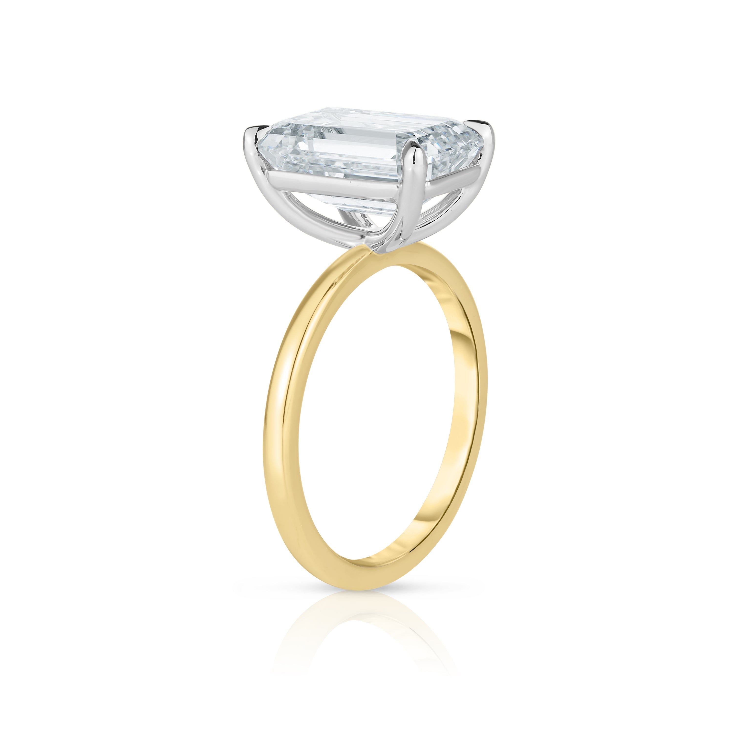 4.00 Carat Emerald Cut Diamond Engagement Ring