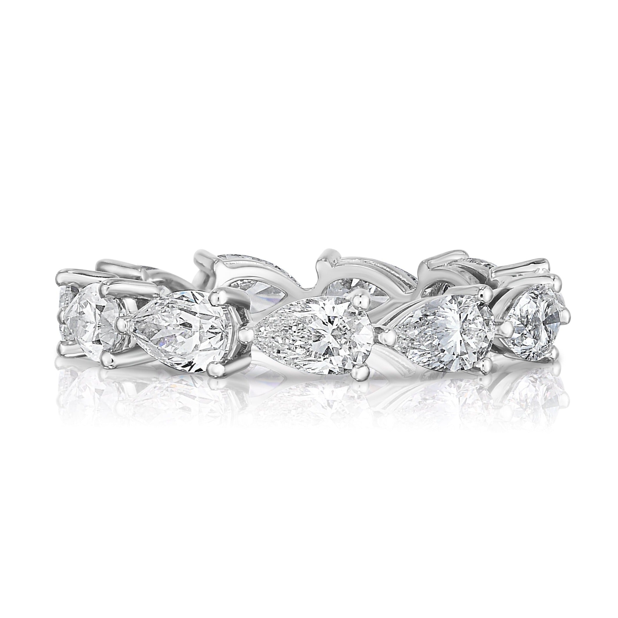 East-West Pear Shape Diamond Eternity Band