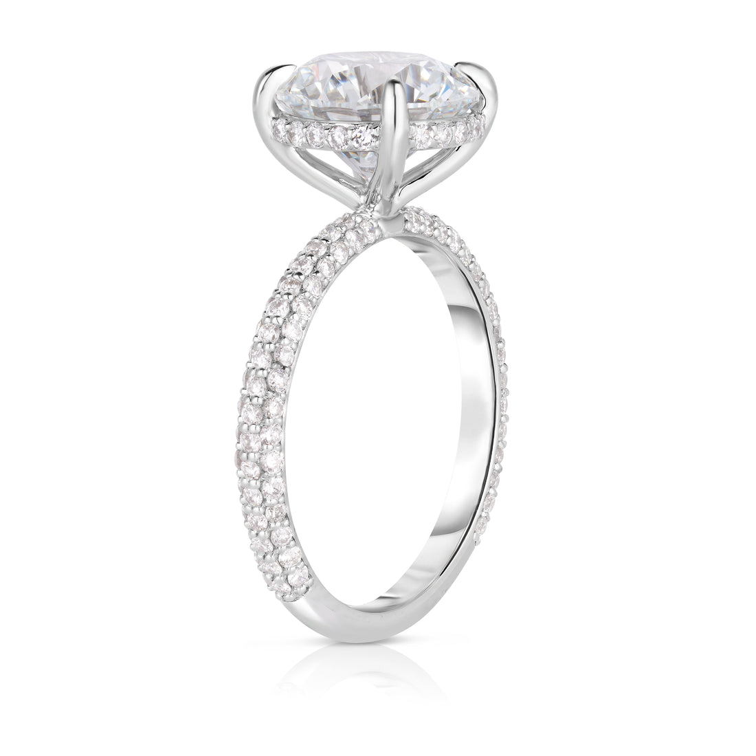 3.50 Carat Round Cut Diamond Engagement Ring
