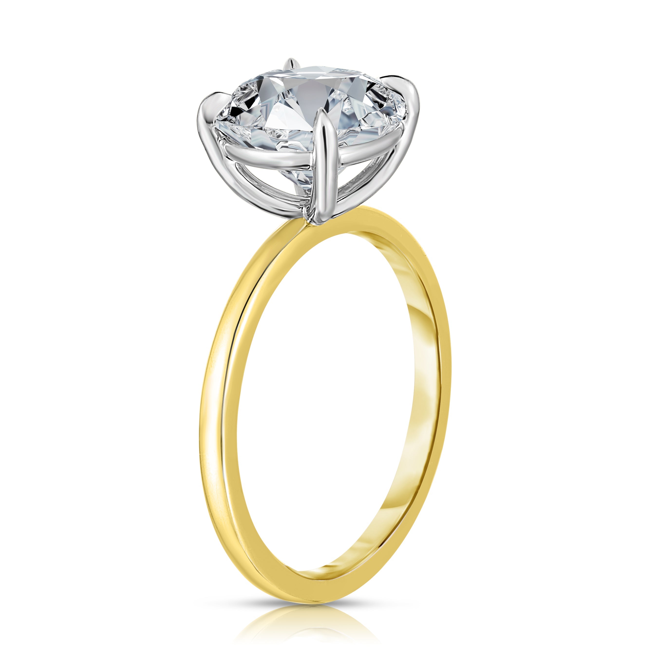 3.50 Carat Round Cut Diamond Engagement Ring