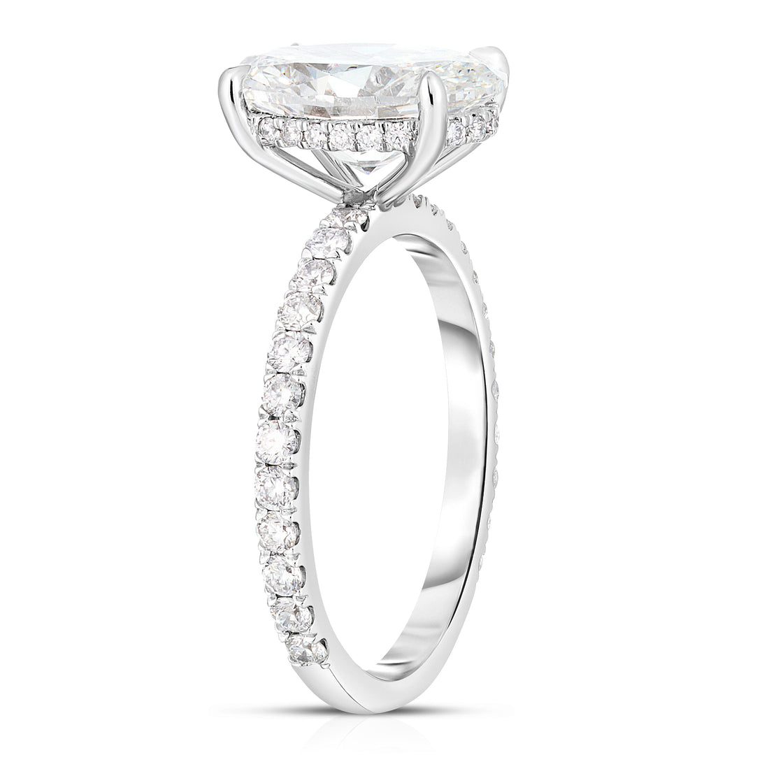 3.50 Carat Oval Cut Diamond Engagement Ring