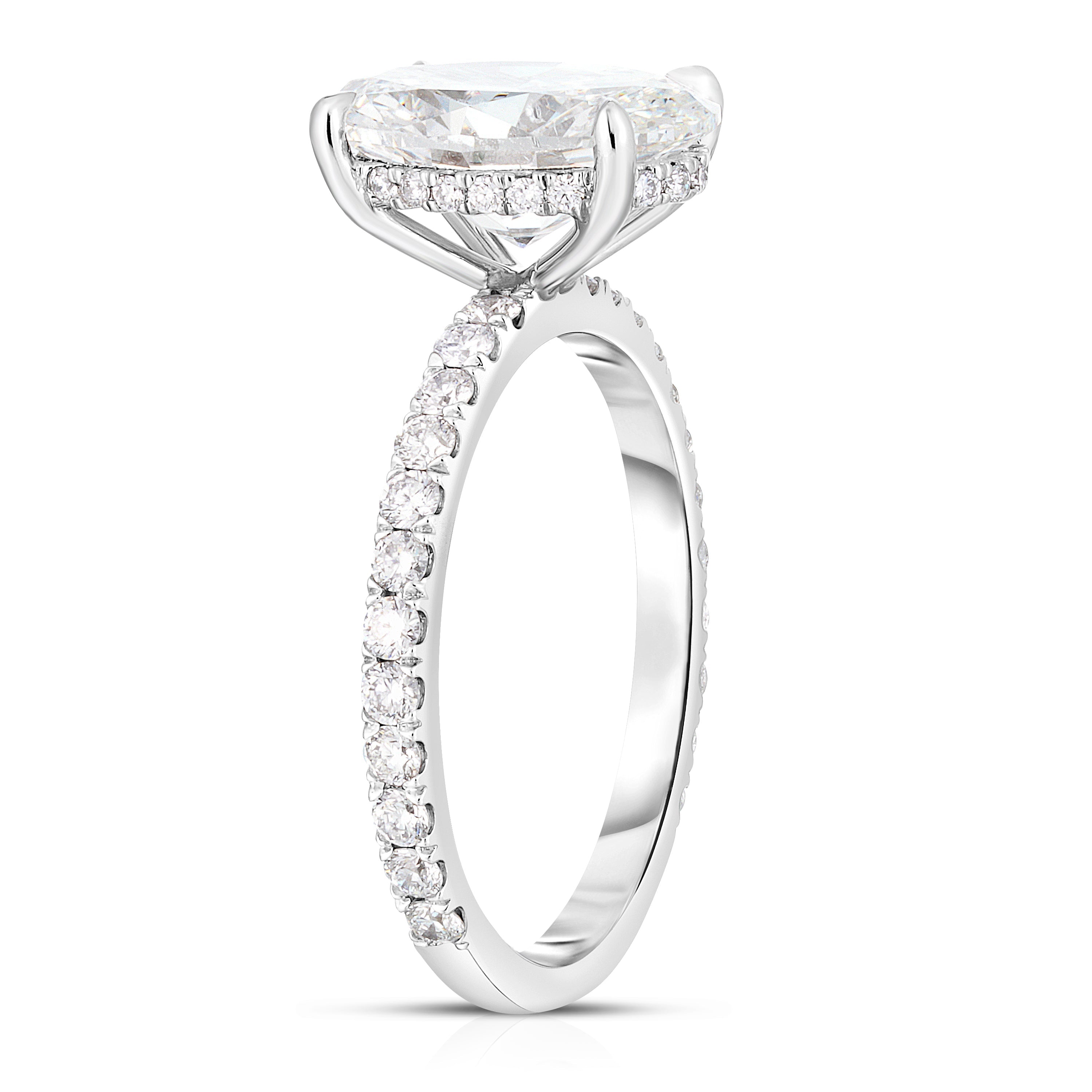 3.50 Carat Oval Cut Diamond Engagement Ring