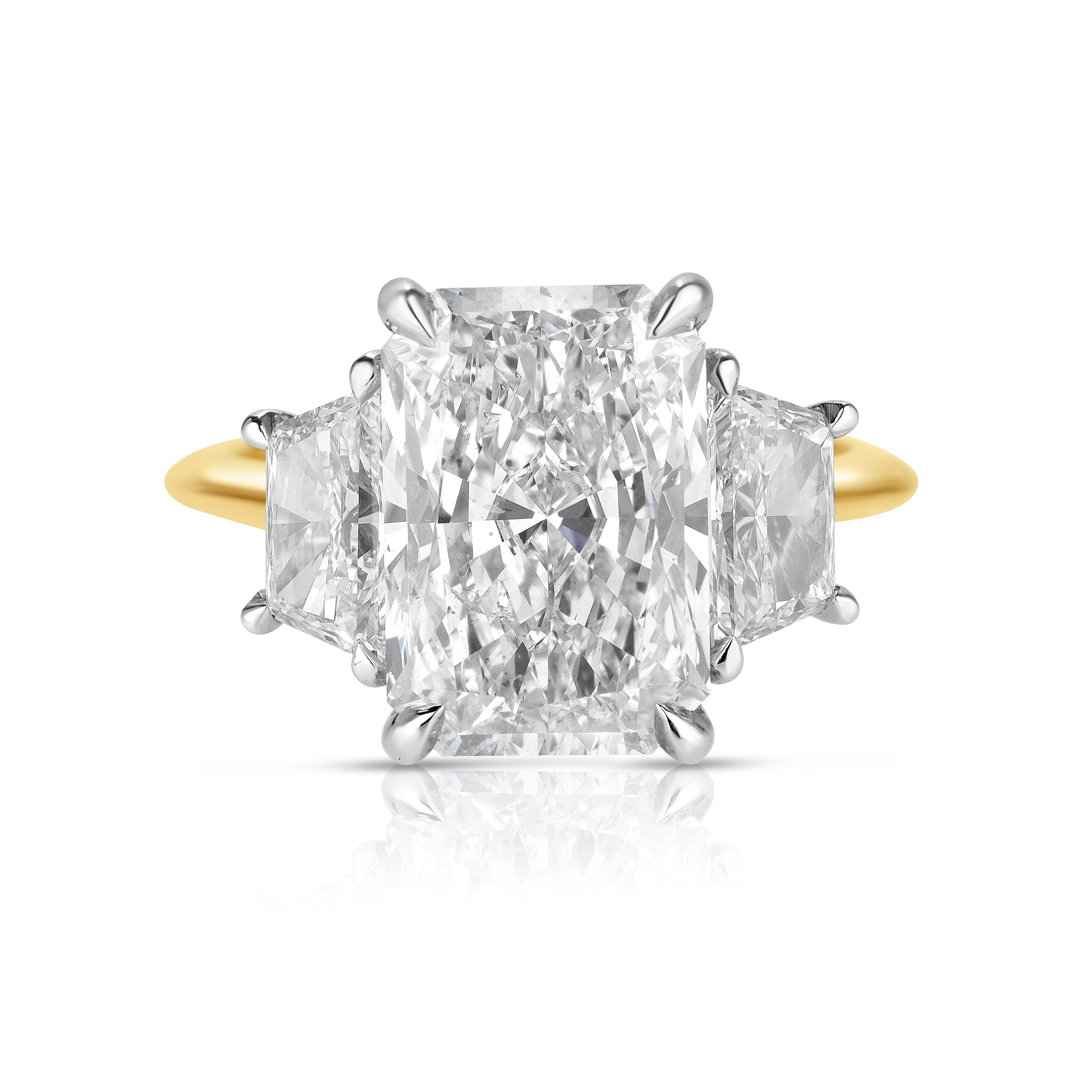 3.50 Carat Radiant Cut Diamond Engagement Ring