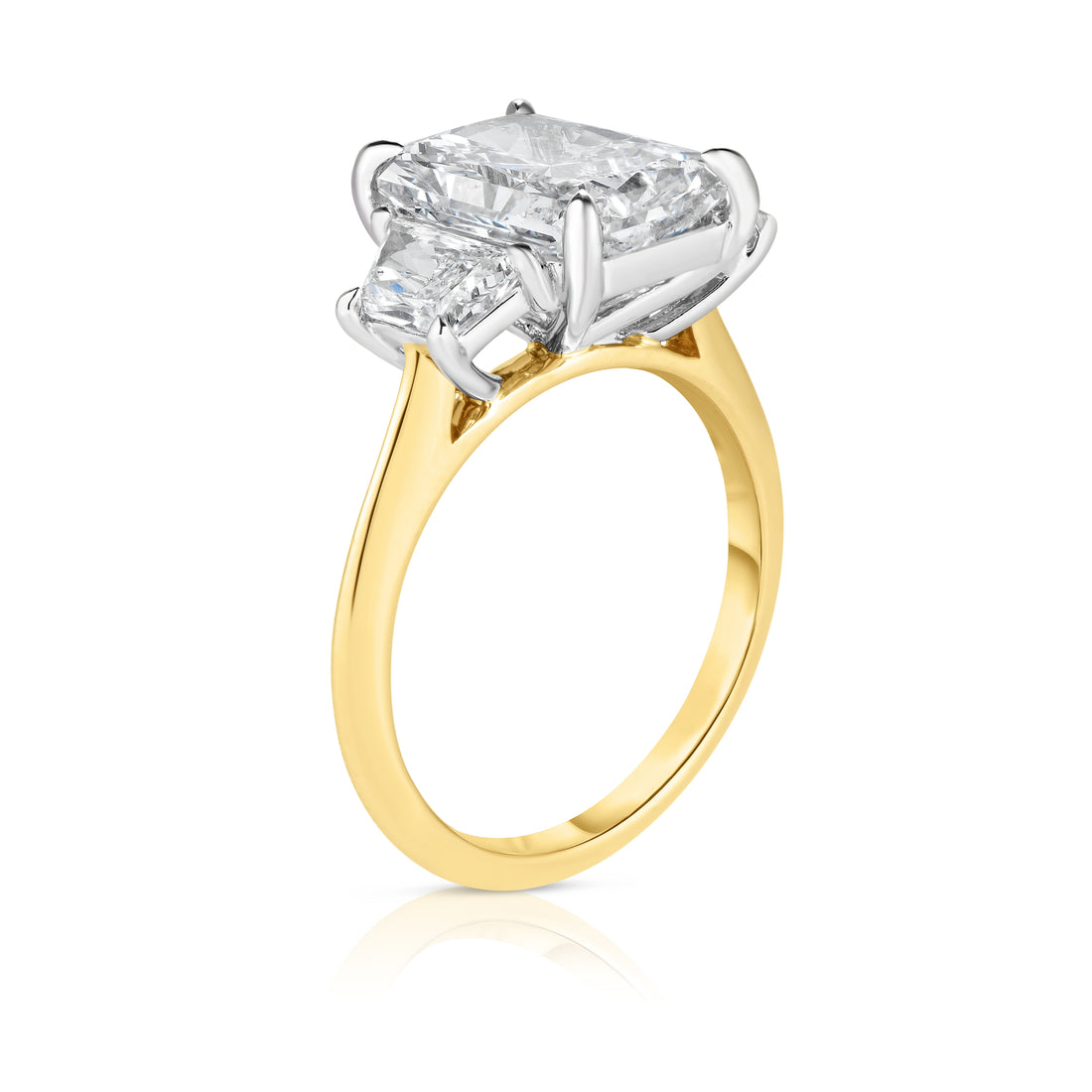 3.50 Carat Radiant Cut Diamond Engagement Ring