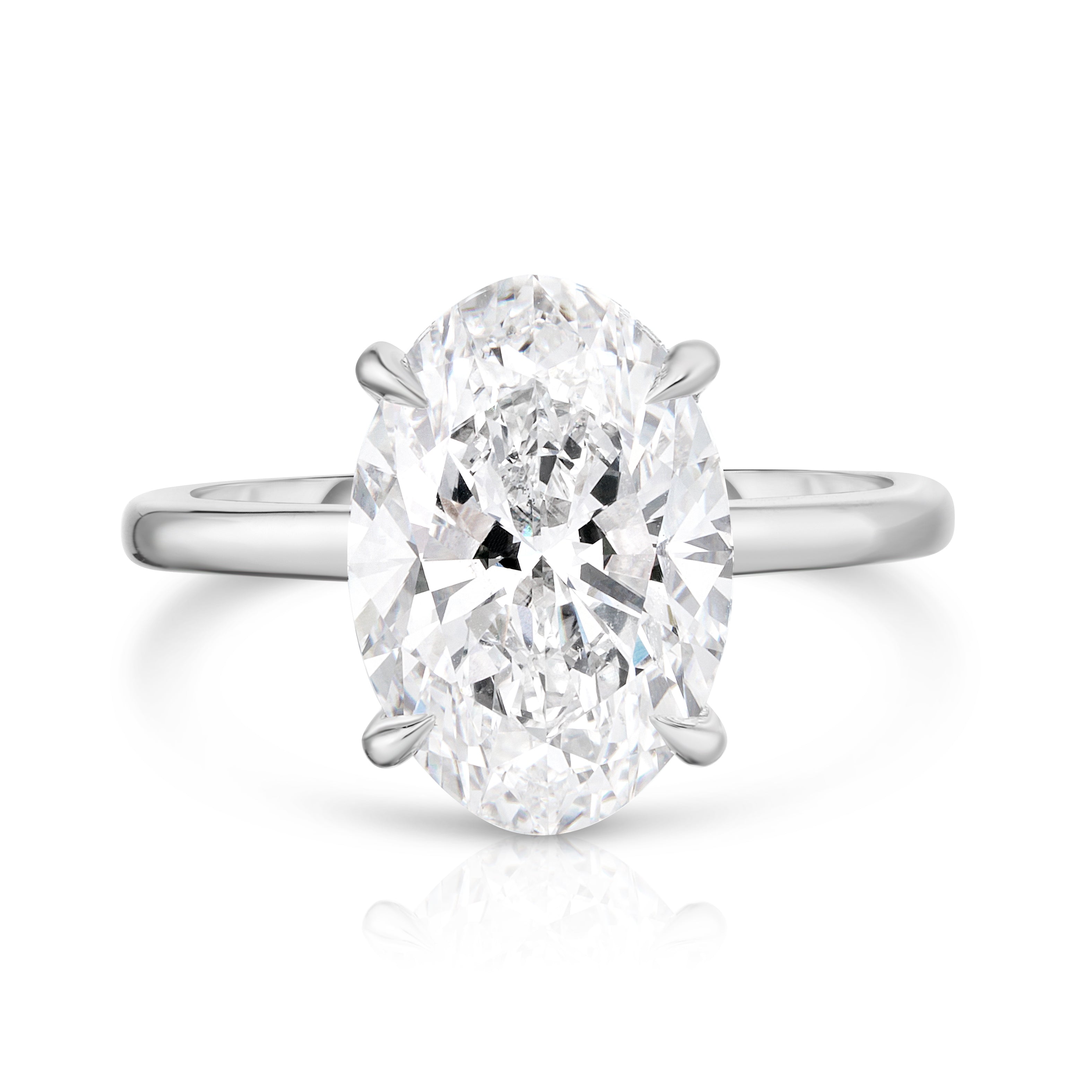 3.50 Carat Oval Cut Diamond Engagement Ring