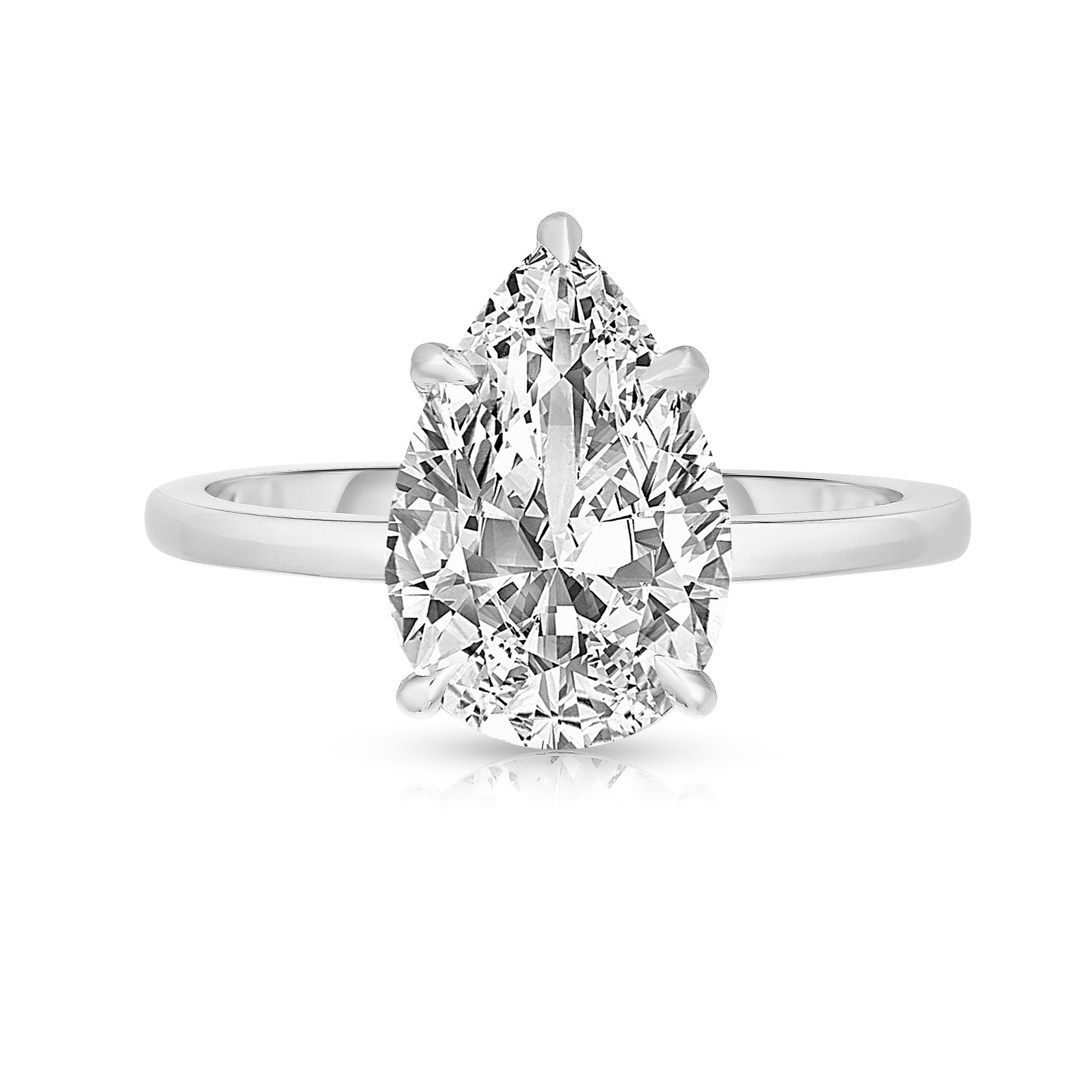2.50 Carat Pear Cut Diamond Engagement Ring