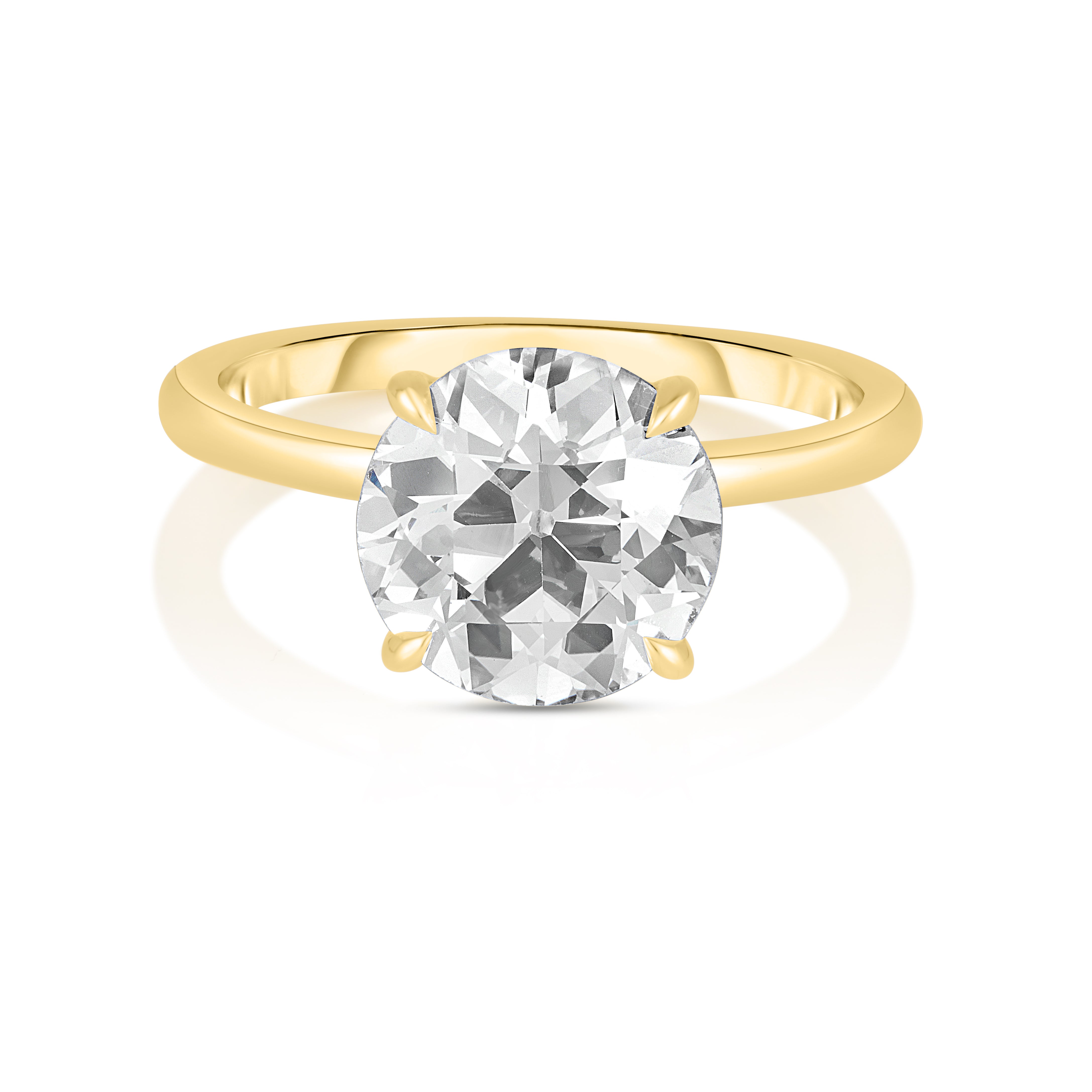 2.50 Carat Old Mine Cut Diamond engagement ring