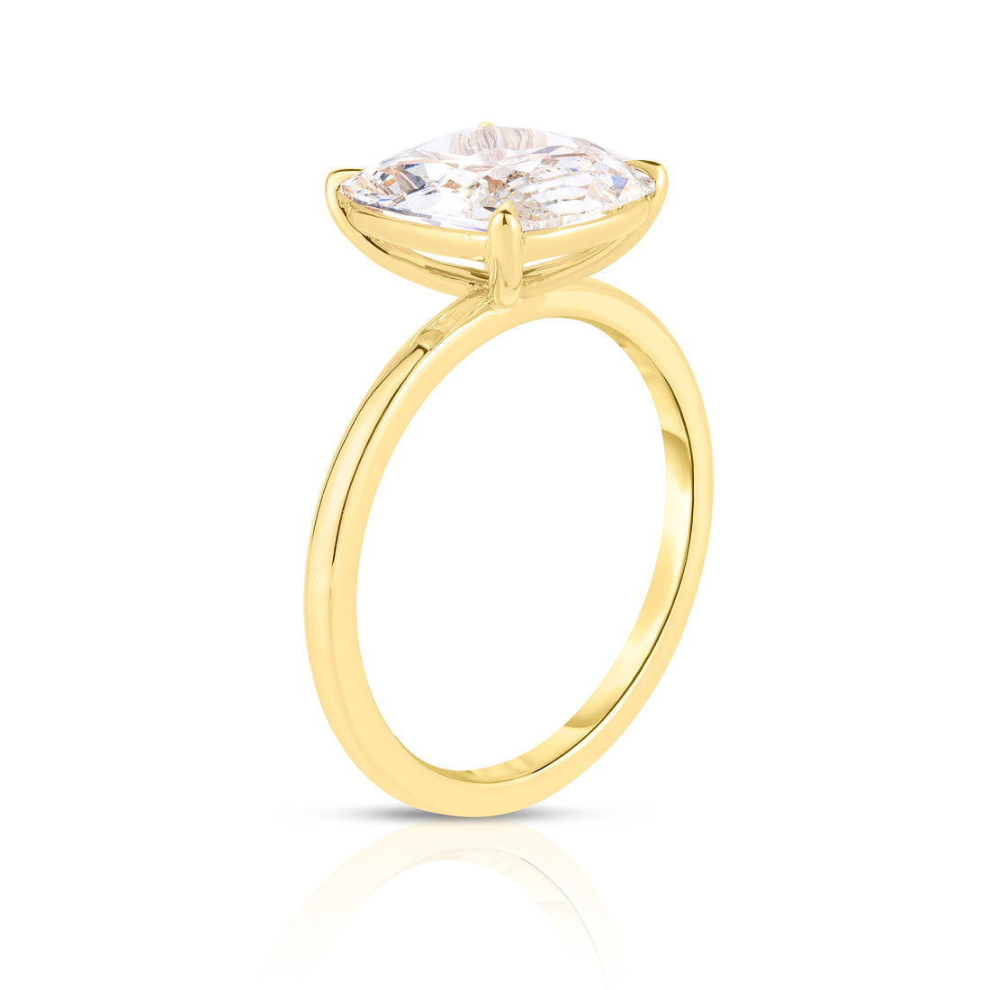 3.50 Carat Antique Cushion Cut Diamond Engagement Ring