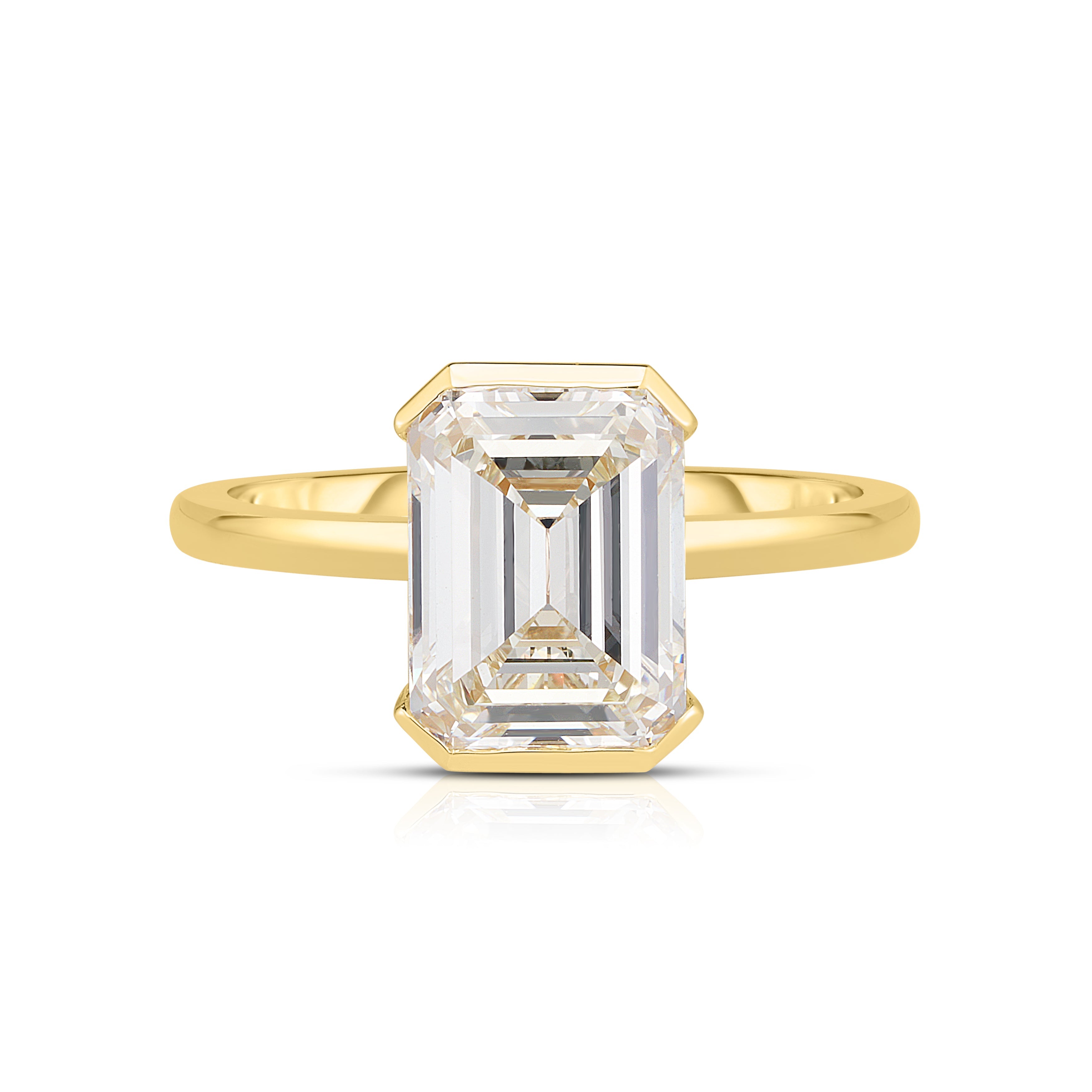 2.50 Carat Emerald Cut Diamond Engagement Ring