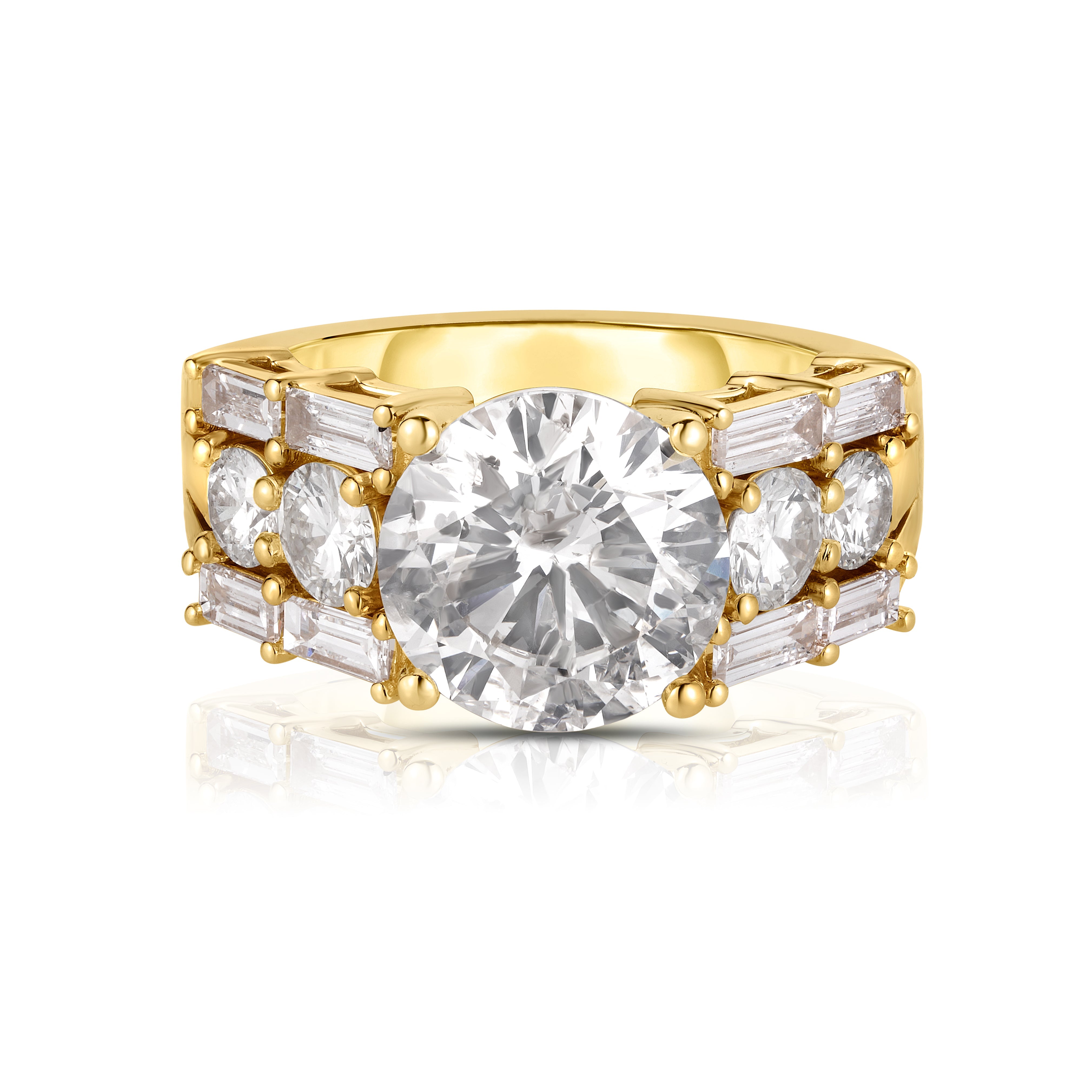 3.00 CARAT ROUND CUT DIAMOND ENGAGEMENT RING