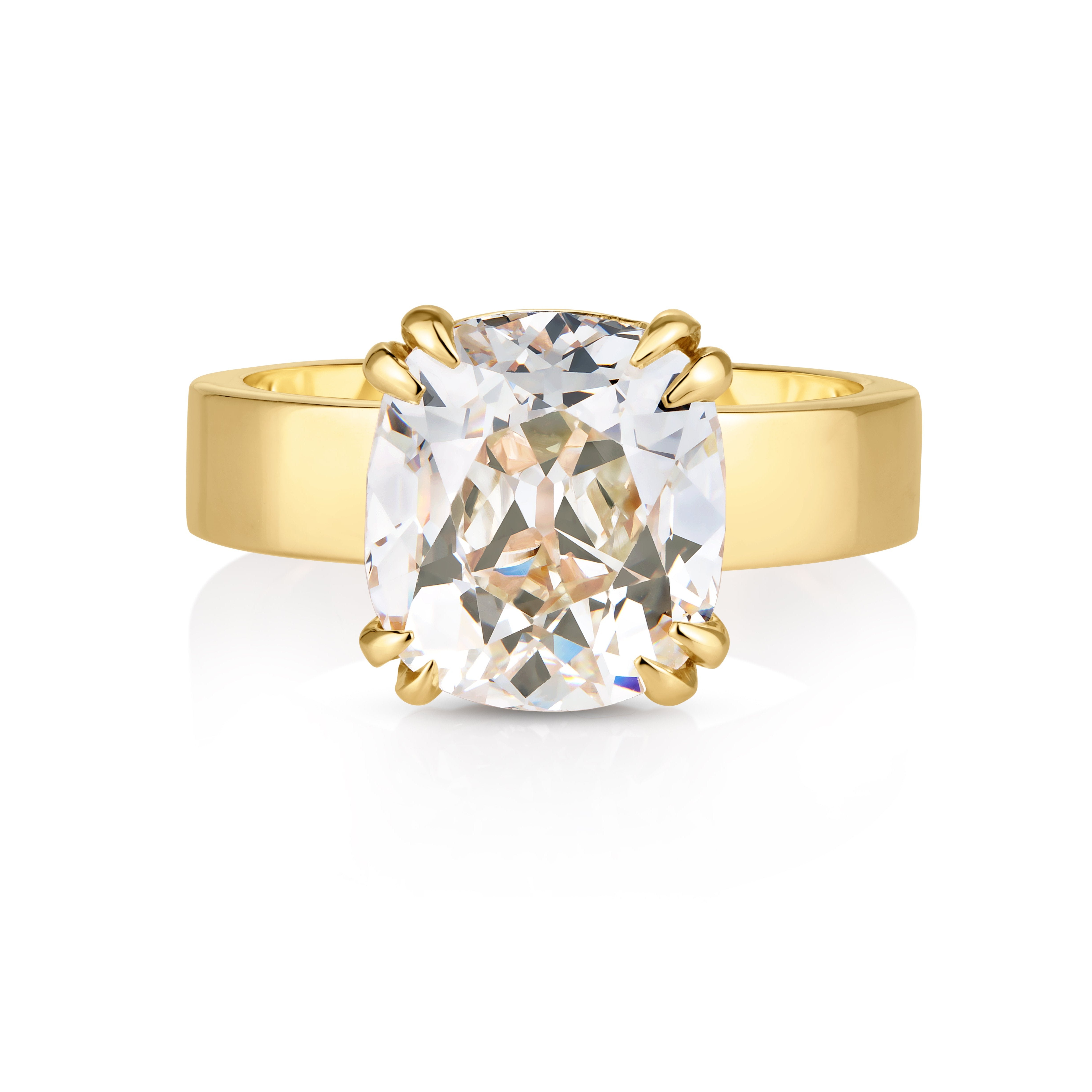 3.00 Carat Old Mine Cut Diamond Engagement Ring