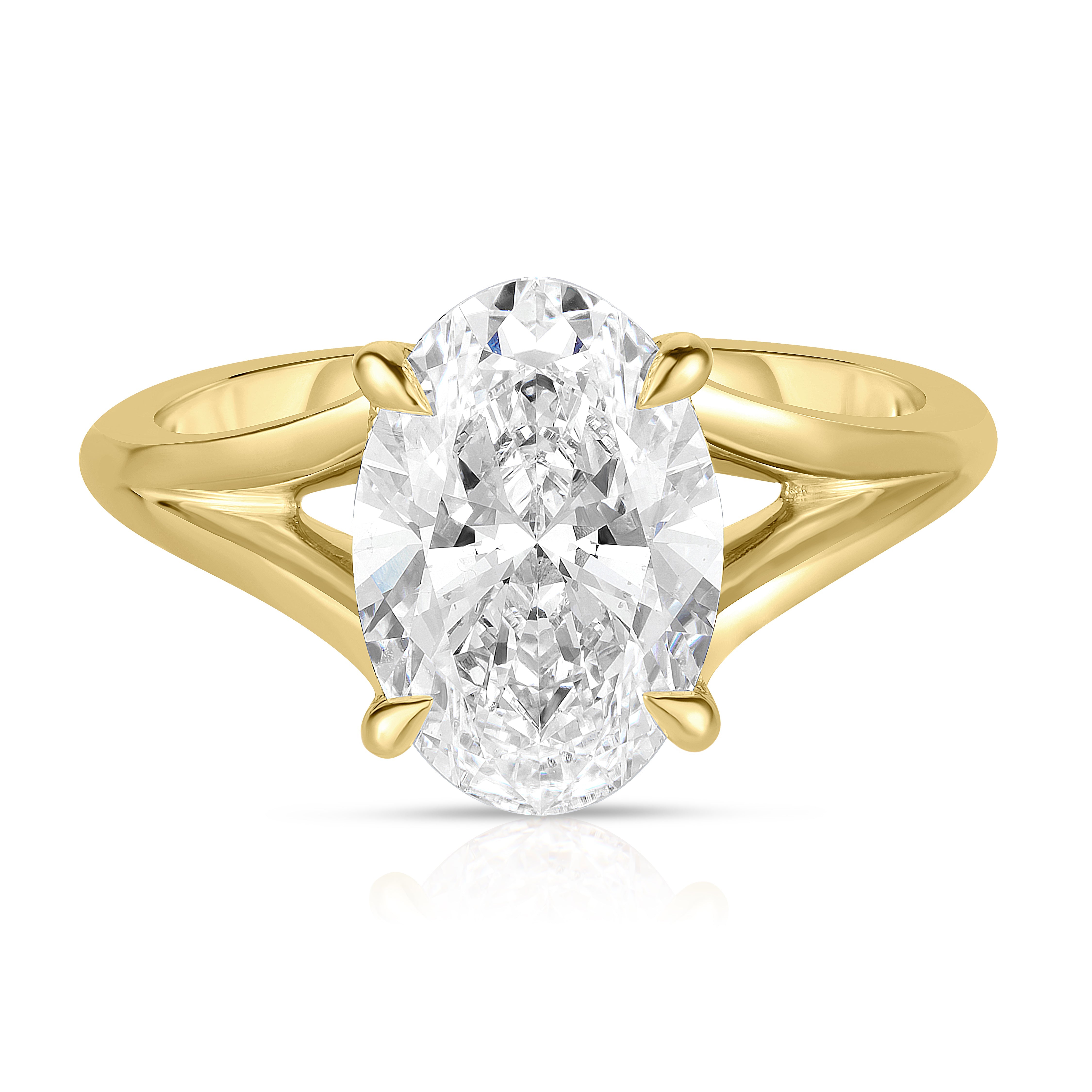 2.50 Carat Oval Cut Diamond Engagement Ring