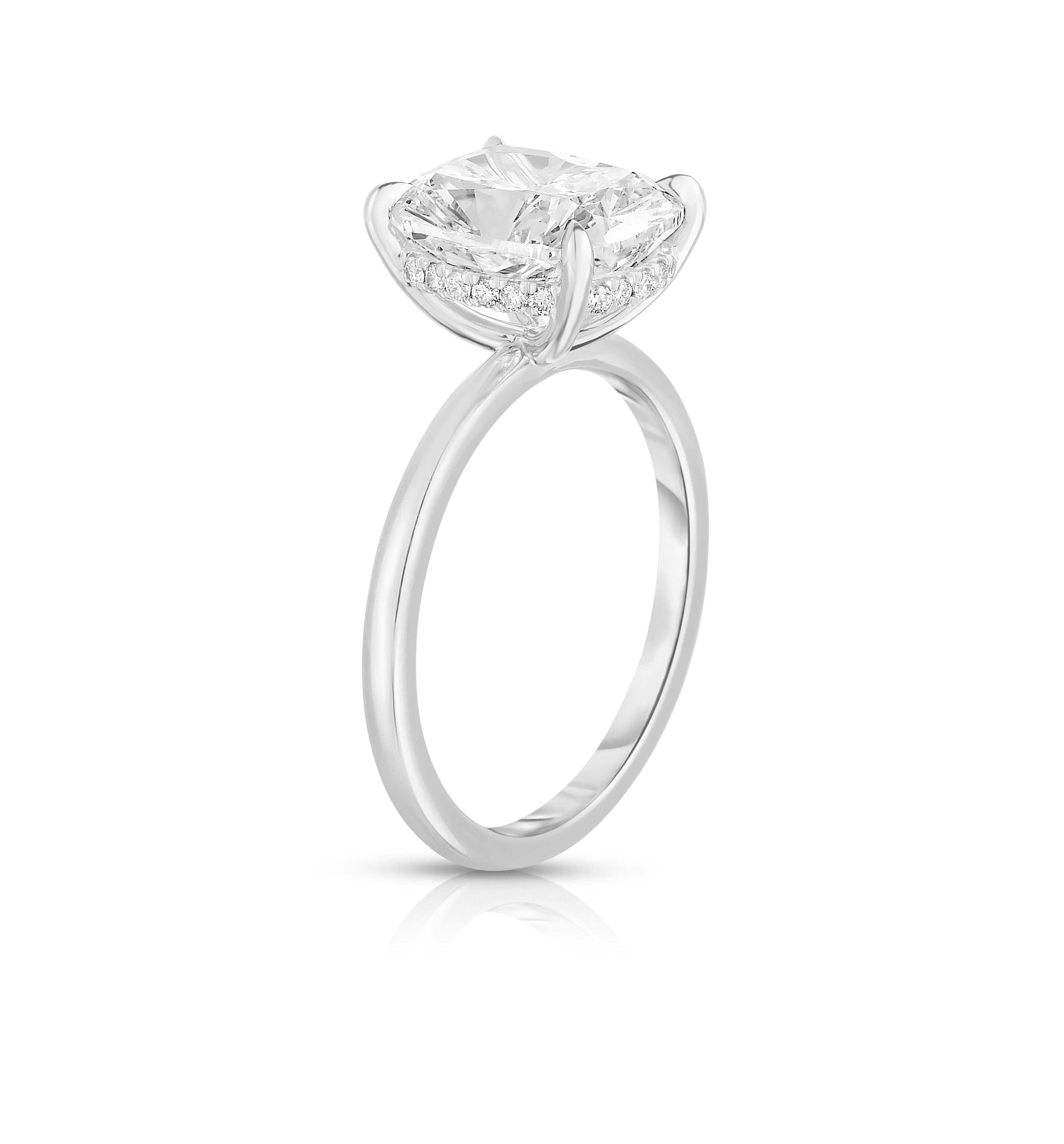 2.00 Carat Elongated Cushion Cut Diamond Engagement Ring
