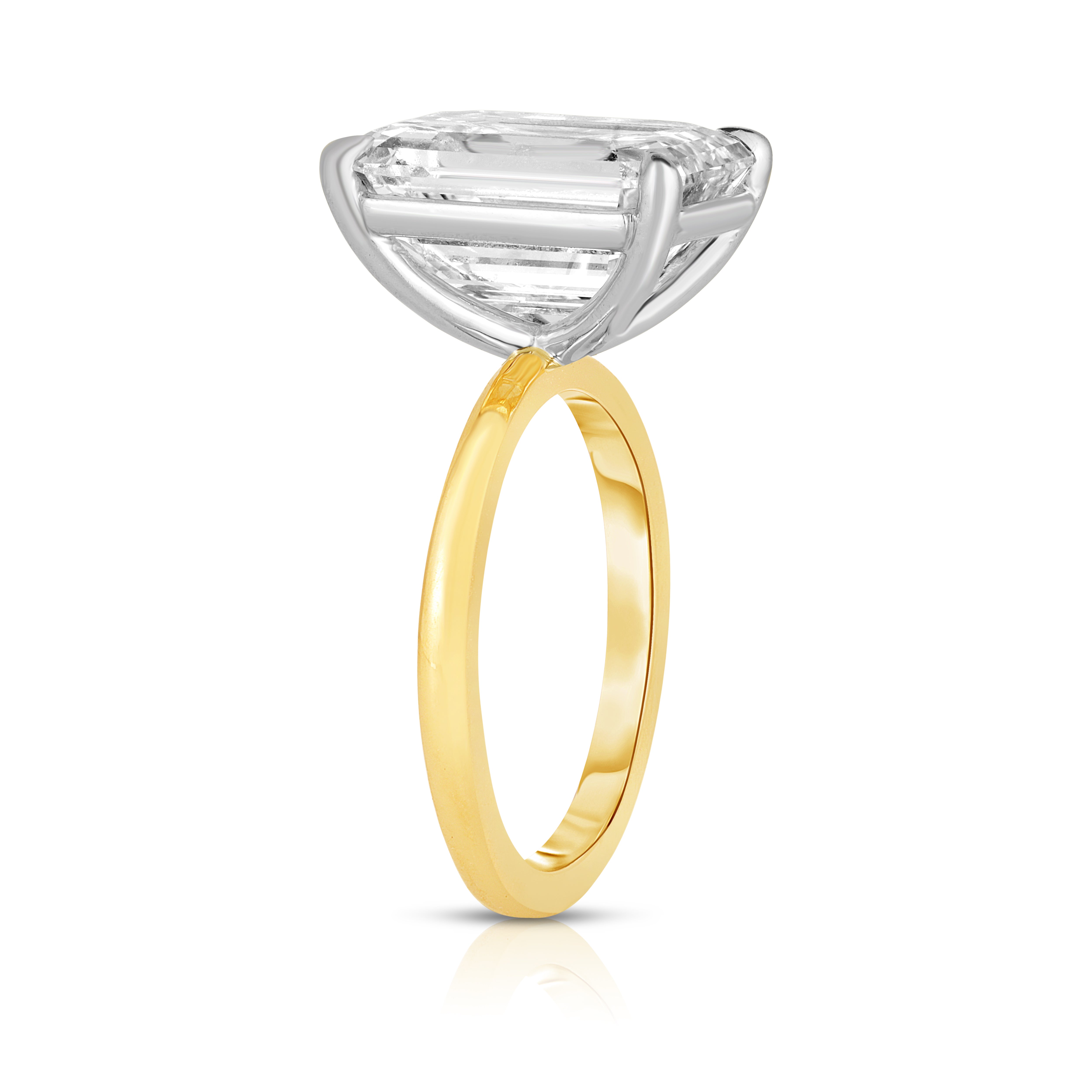 5.00 Carat Emerald Cut Diamond Engagement Ring