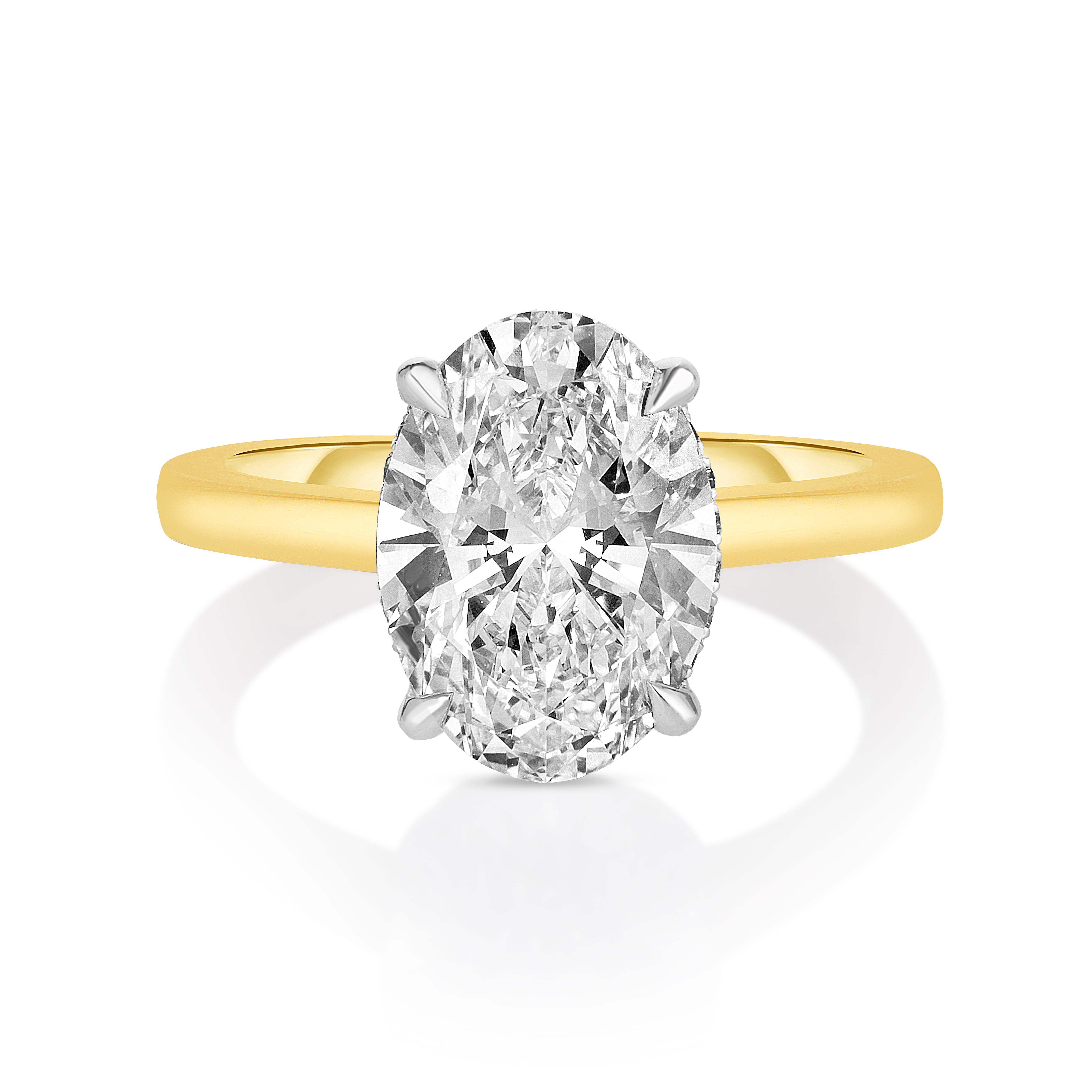 3.00 Carat Oval Cut Diamond Engagement Ring