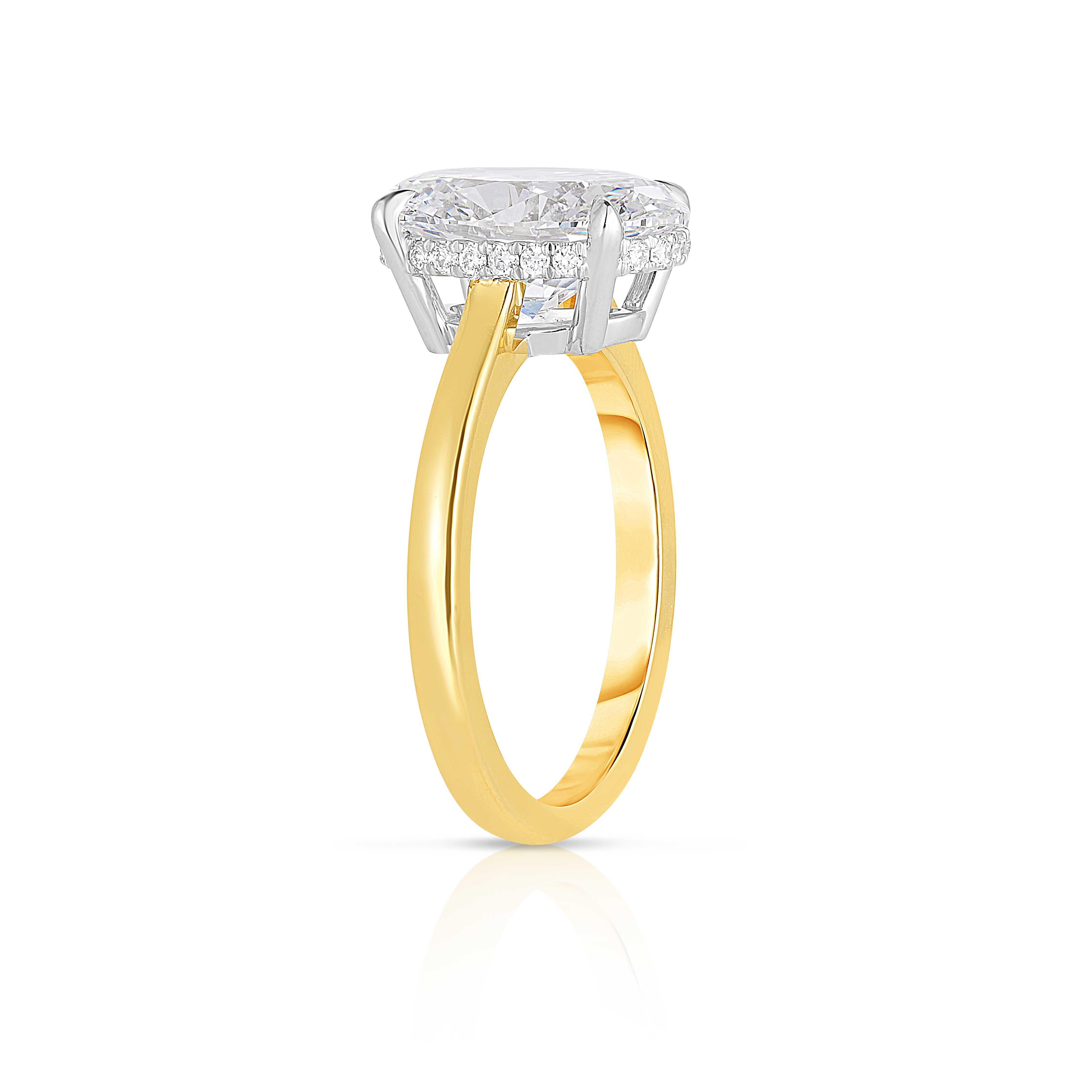 3.00 Carat Oval Cut Diamond Engagement Ring