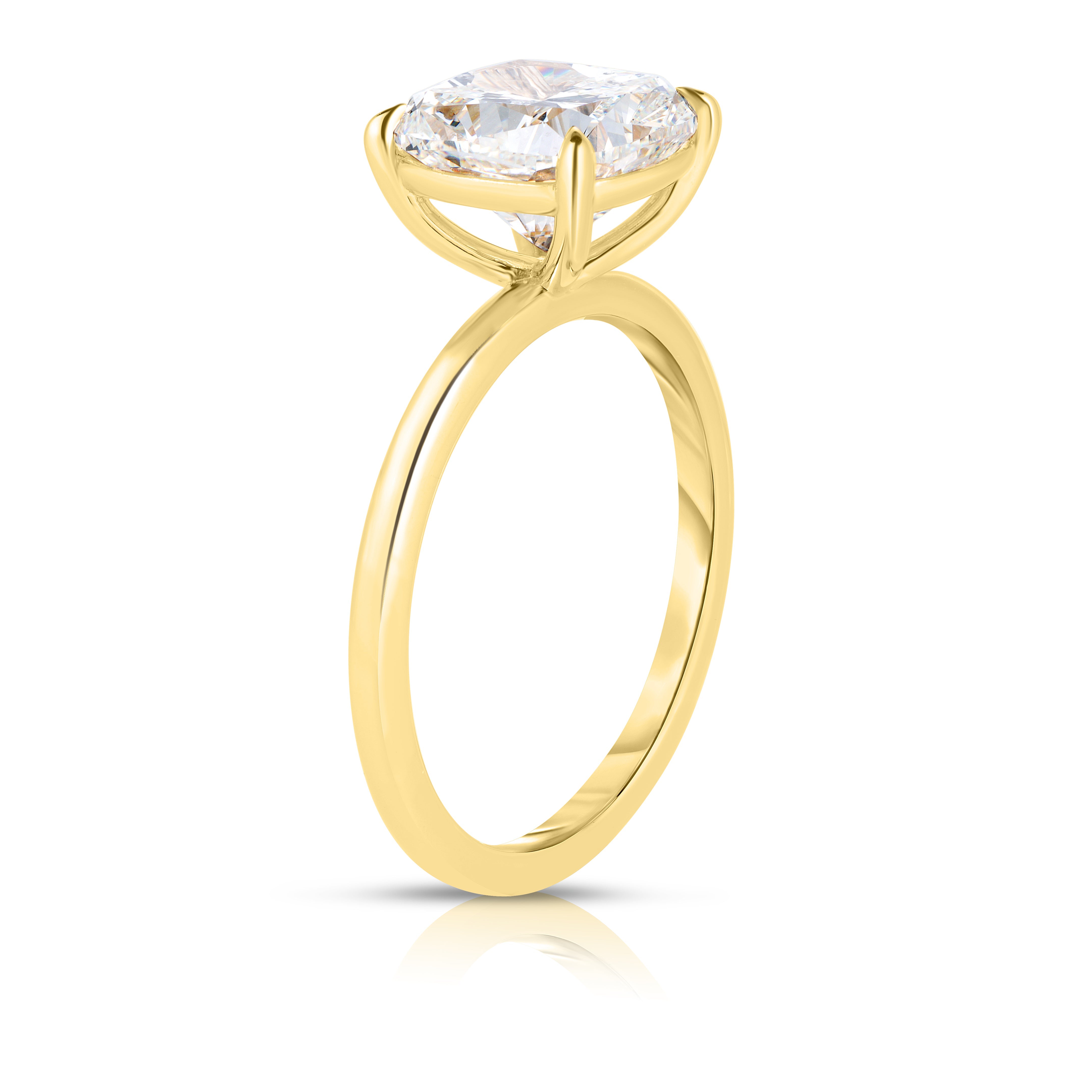 3.00 Cushion Cut Diamond Engagement Ring