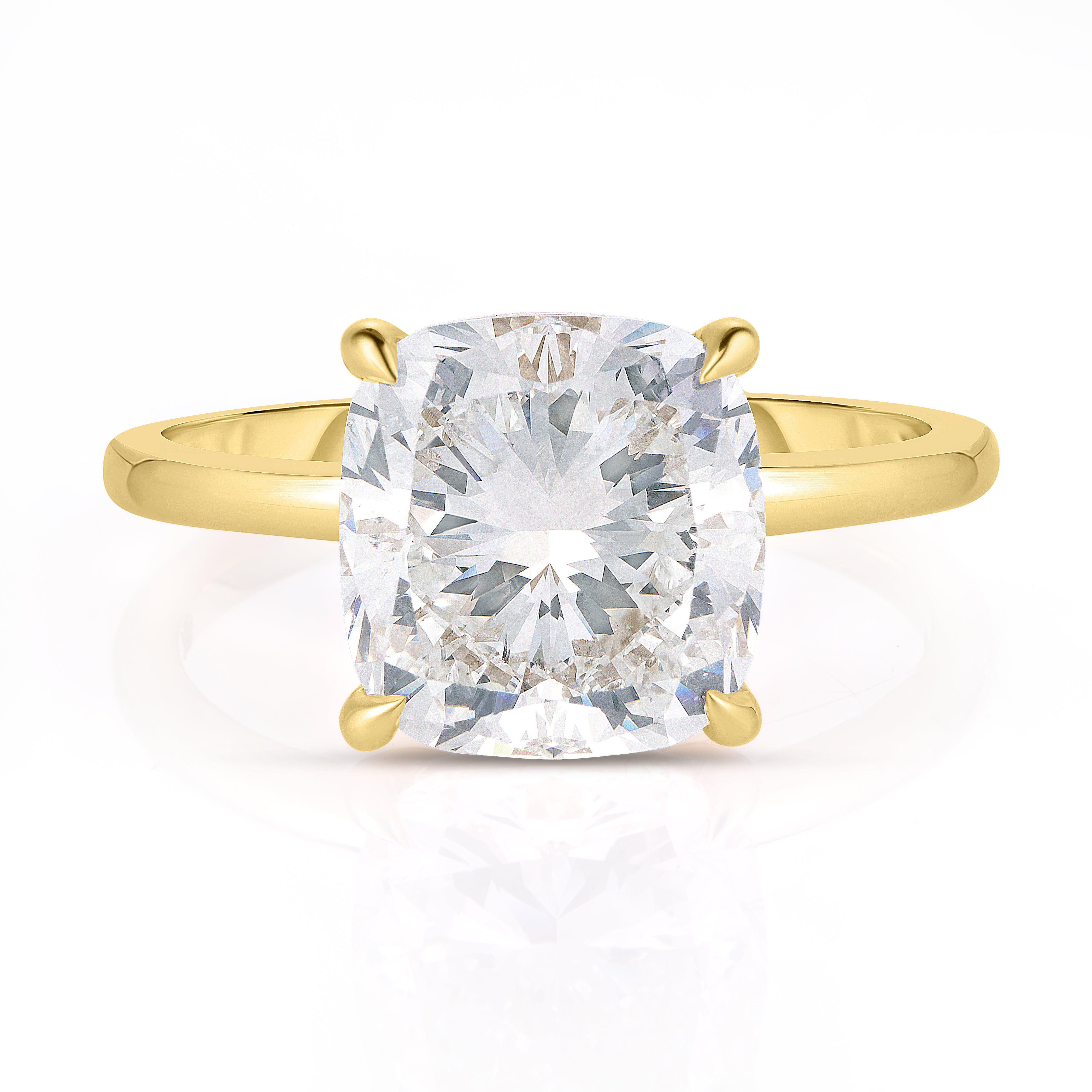 3.00 Cushion Cut Diamond Engagement Ring