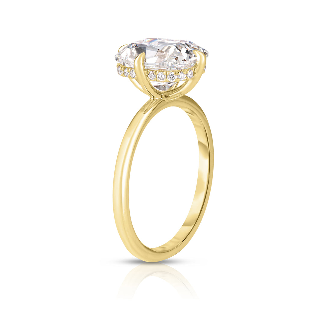 3.50 Carat Antique Cushion Cut Diamond Engagement Ring