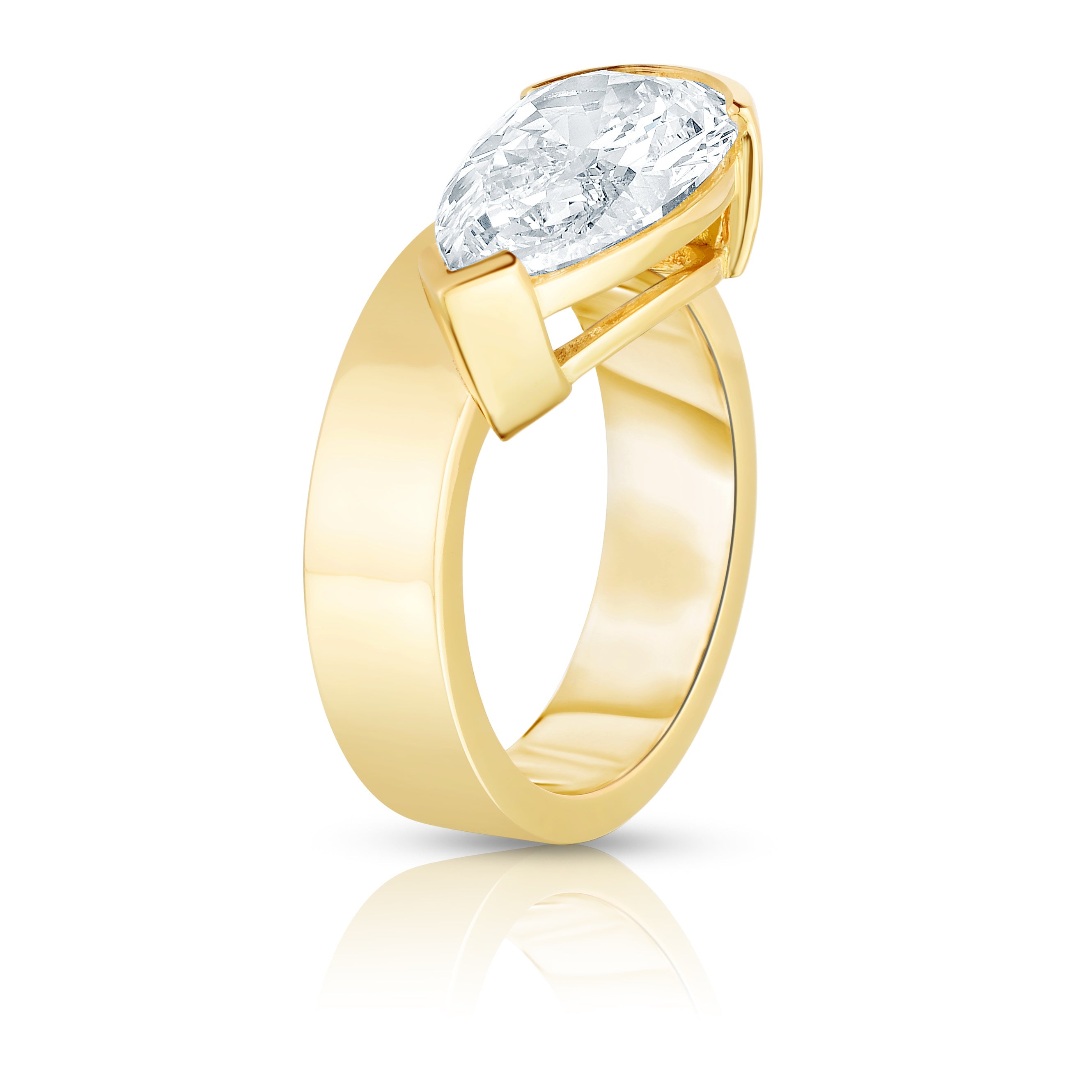 3.00 Carat Pear Cut Diamond Engagement Ring