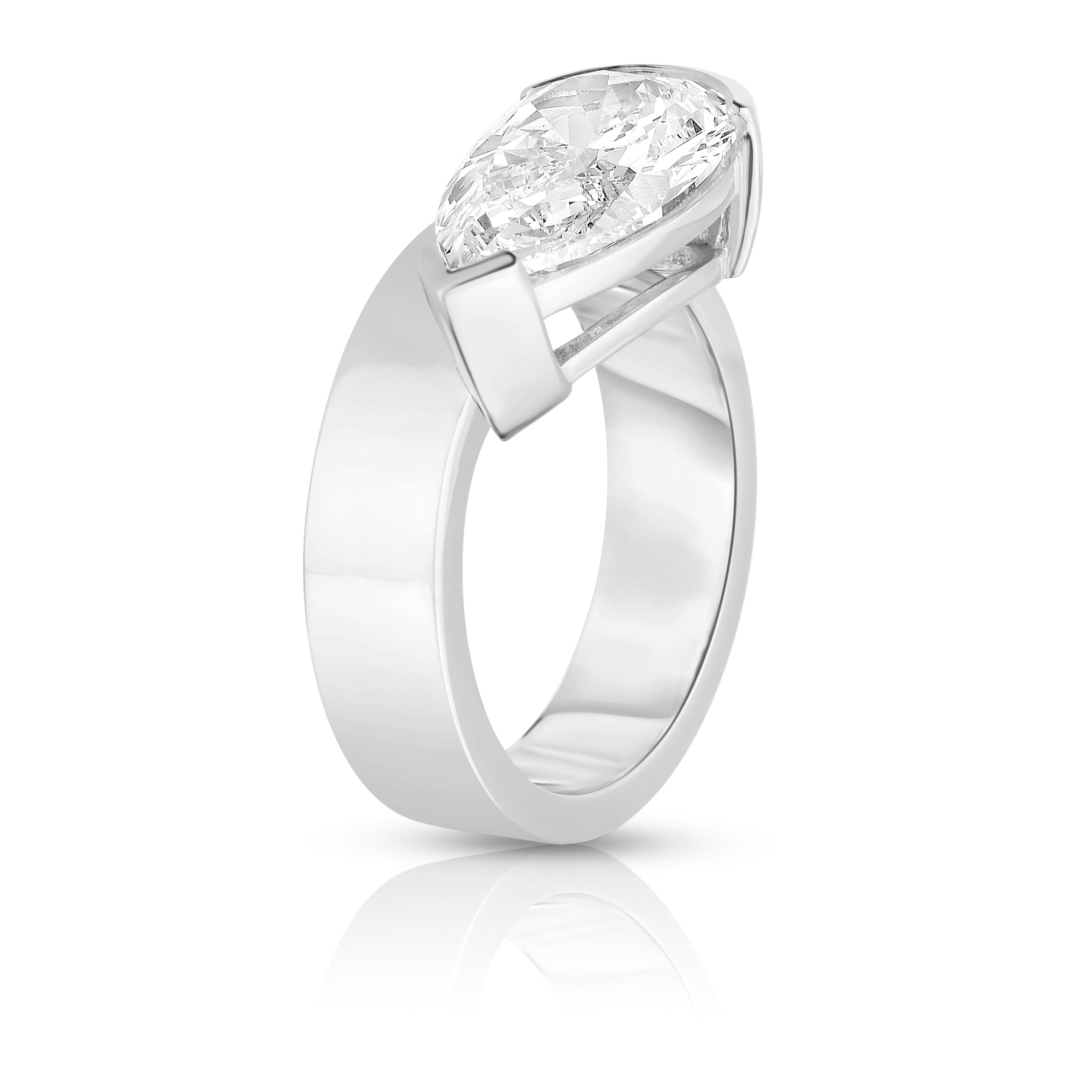 3.00 Carat Pear Cut Diamond Engagement Ring