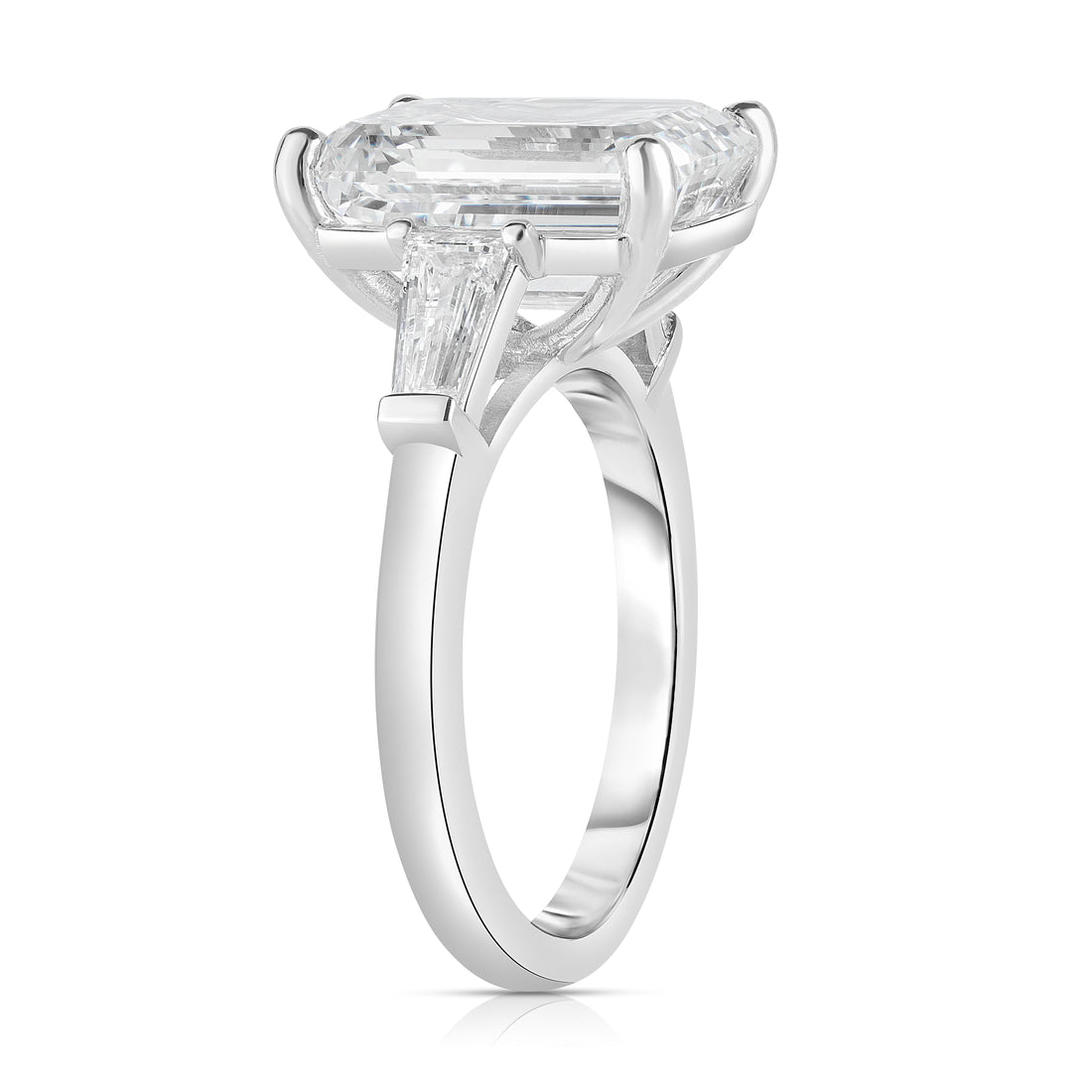 7.00 Carat Emerald Cut Diamond Engagement Ring