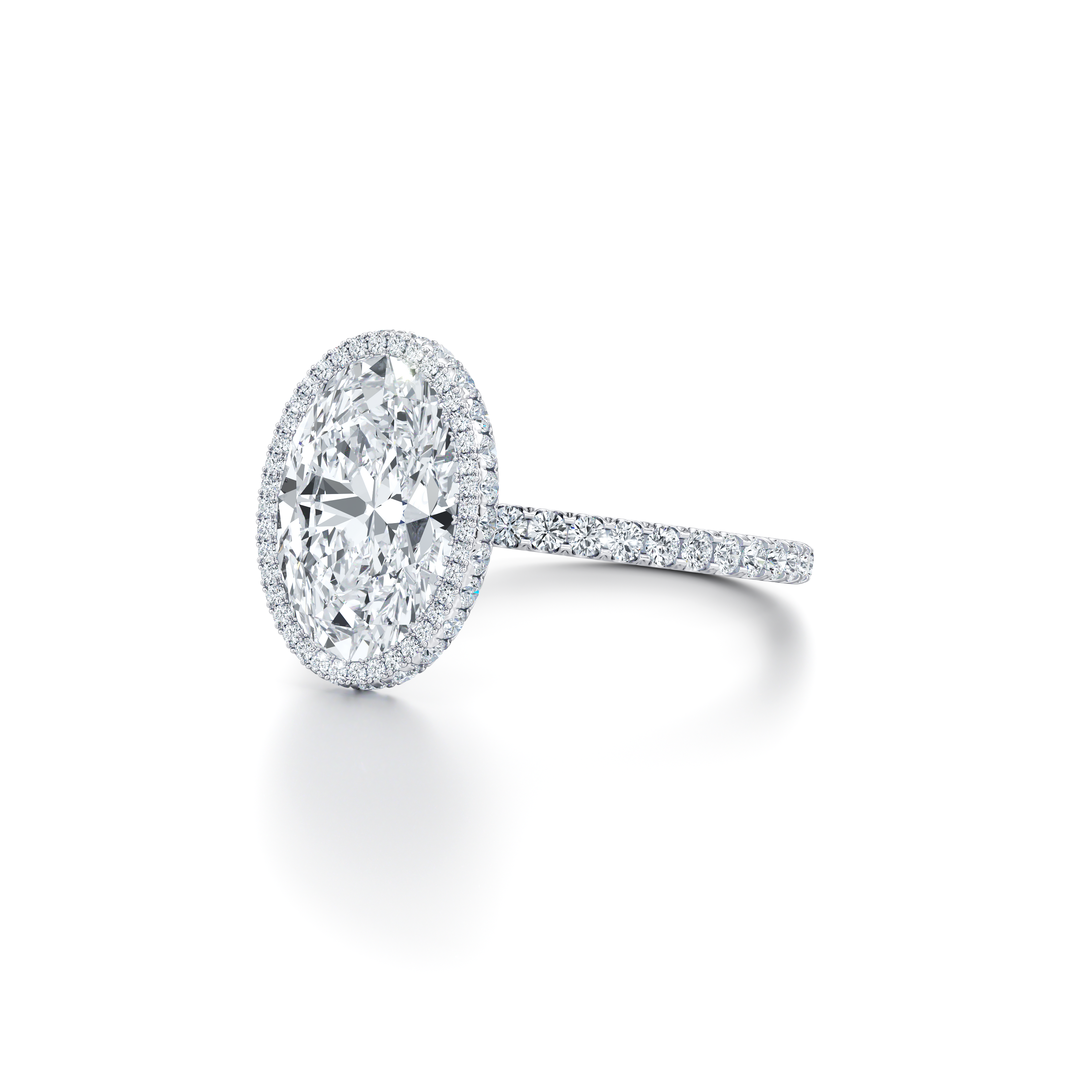 Alyssa Oval Seamless Halo® Lab Diamond Engagement Ring