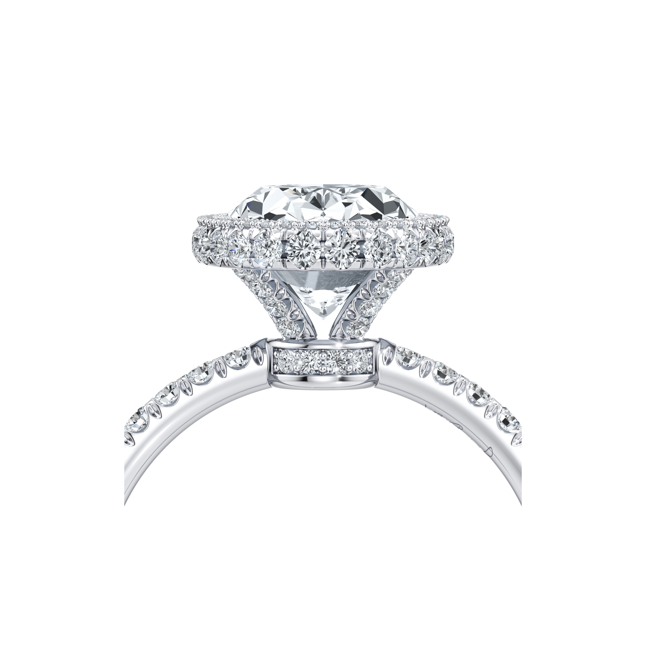 Alyssa Oval Seamless Halo® Lab Diamond Engagement Ring