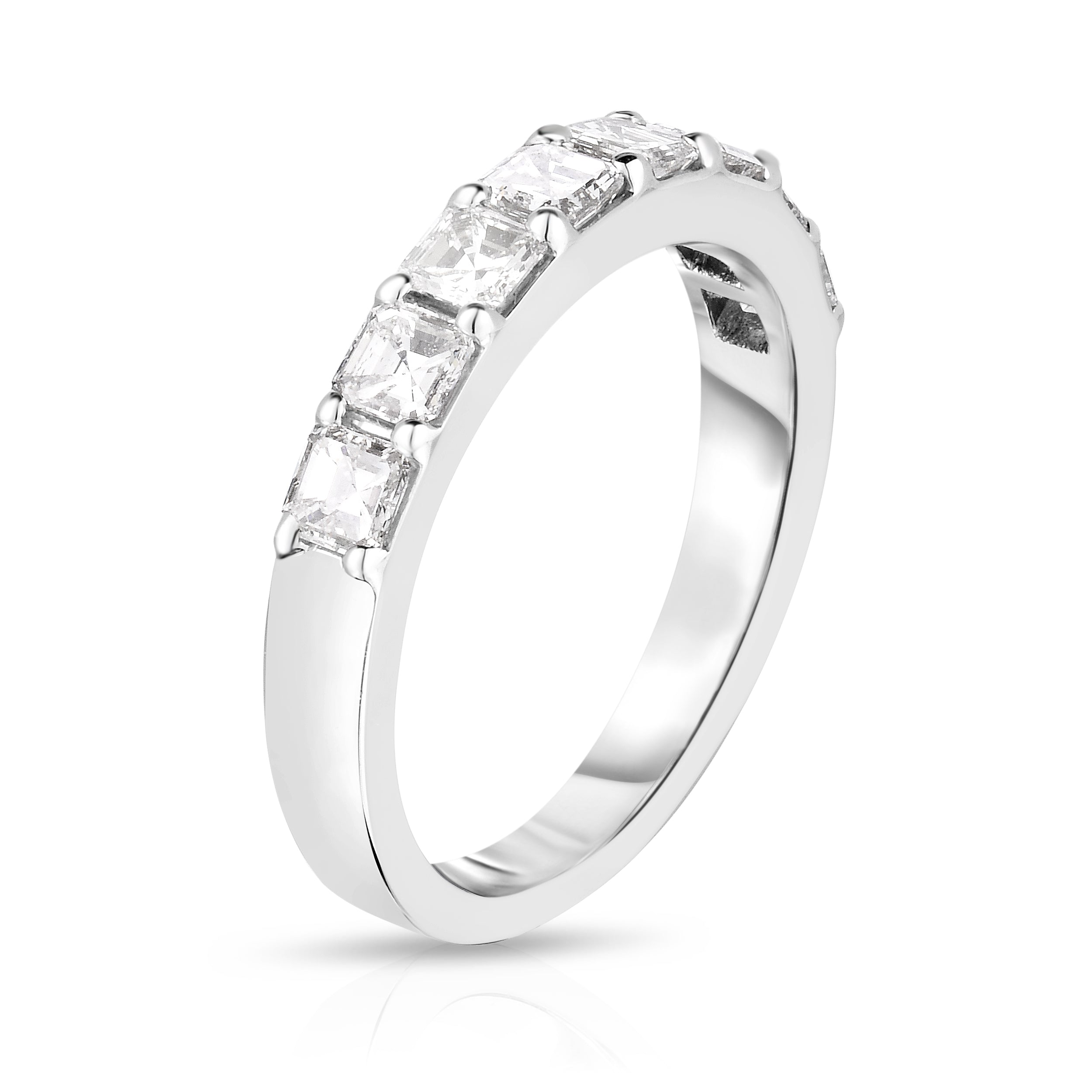 Asscher Cut Halfway Diamond Eternity Band