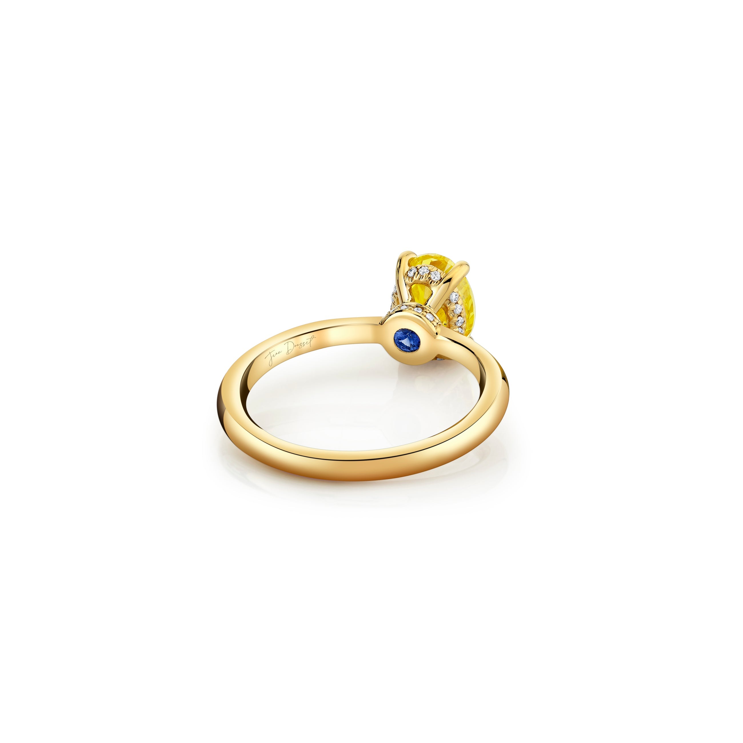 Audrey Oval Solitaire Lab Yellow Diamond Engagement Ring