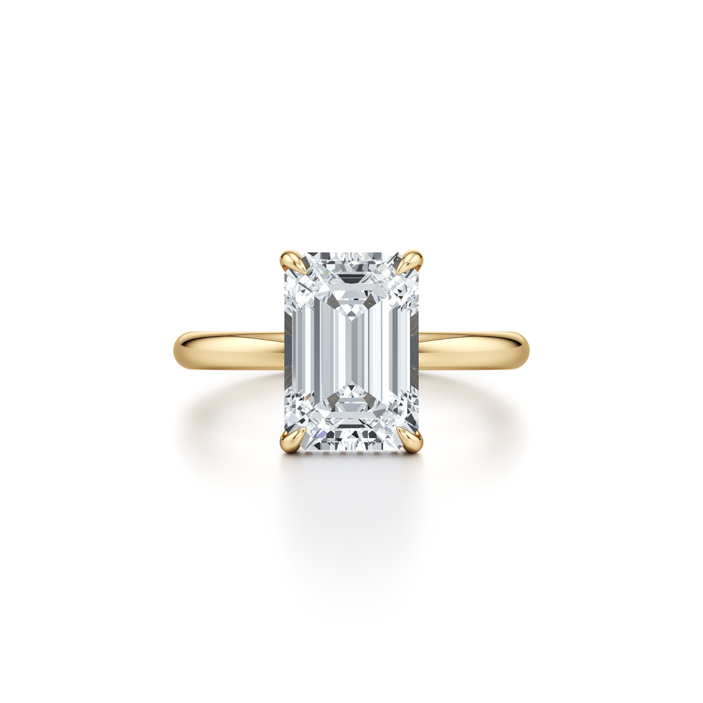 Audrey Emerald Solitaire Lab Diamond Engagement Ring