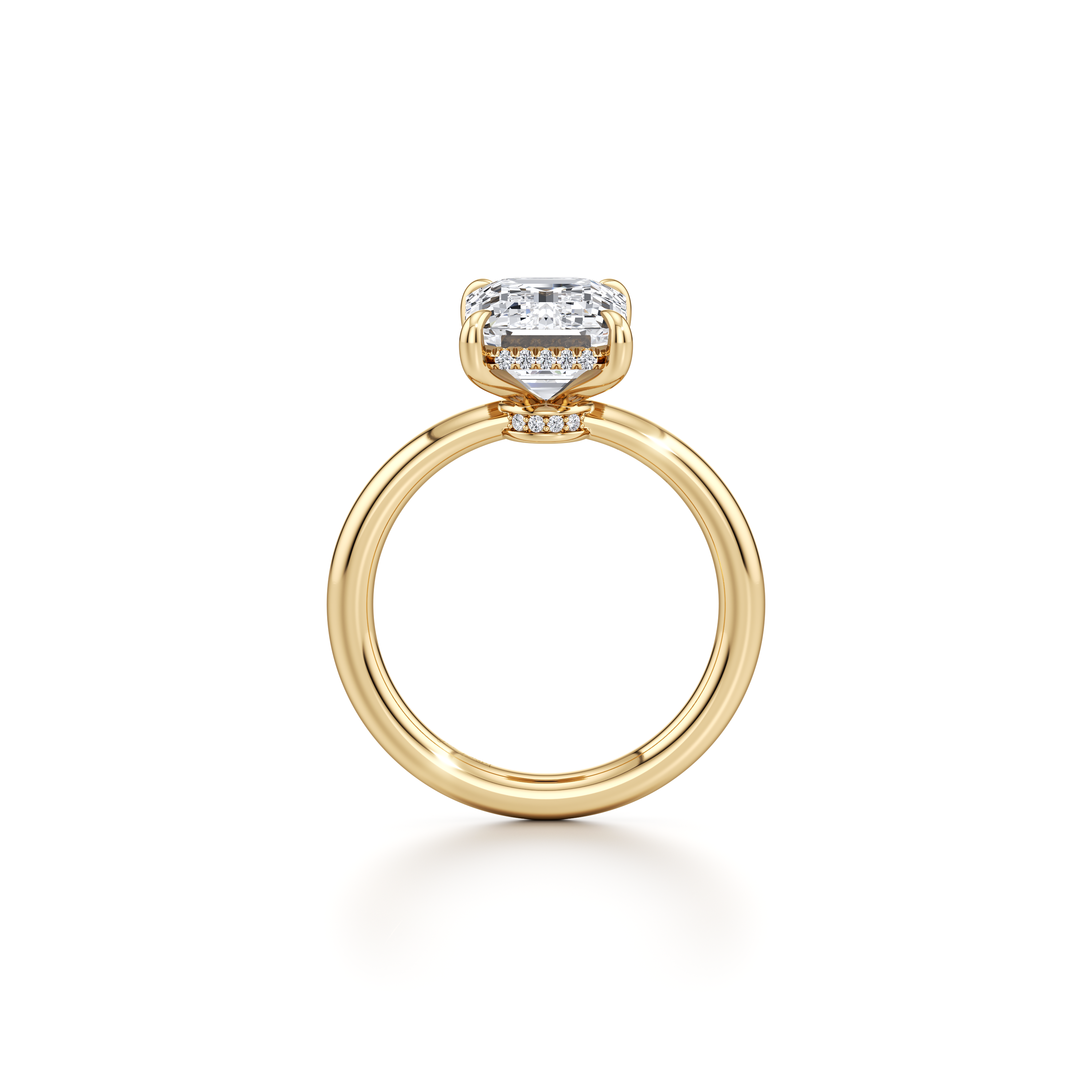 Audrey Emerald Solitaire Lab Diamond Engagement Ring
