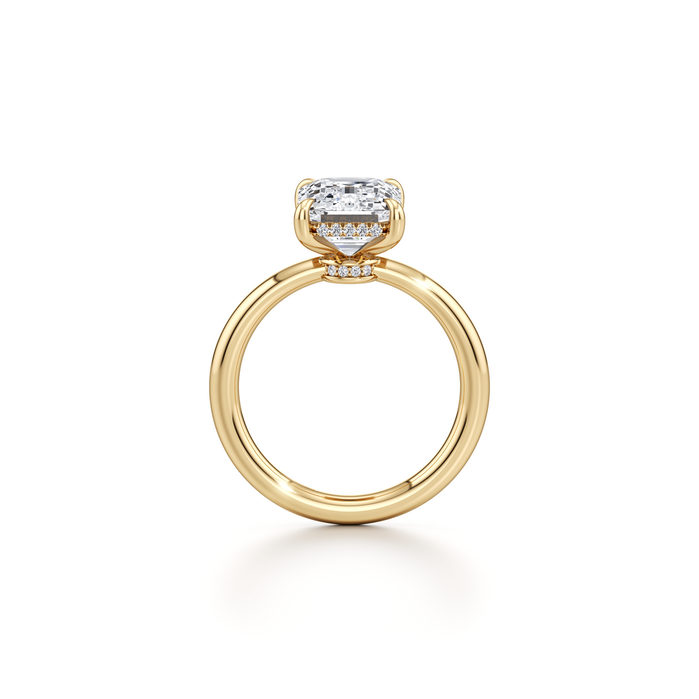 Audrey Emerald Solitaire Lab Diamond Engagement Ring