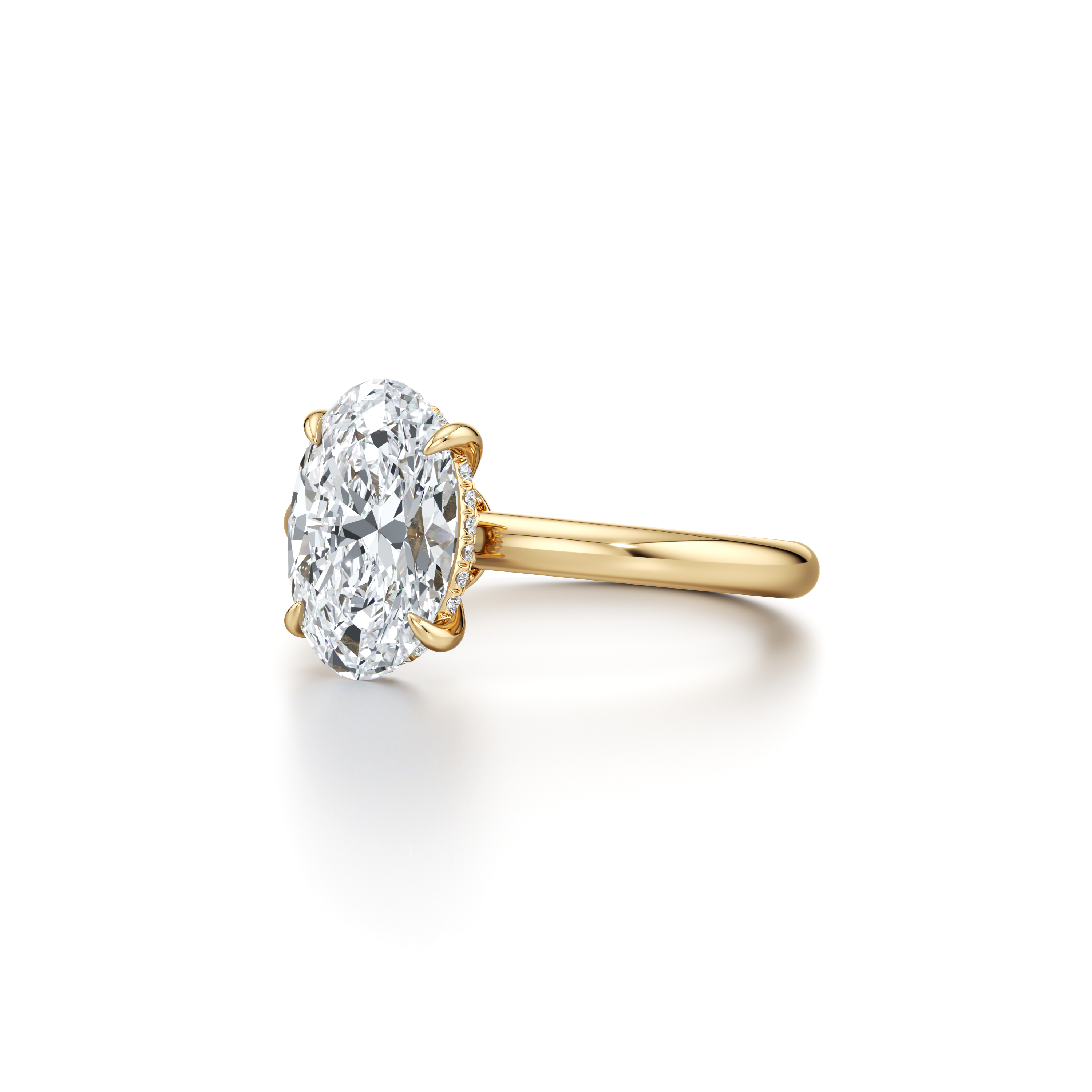 Audrey Oval Shape Solitaire Lab Diamond Engagement Ring