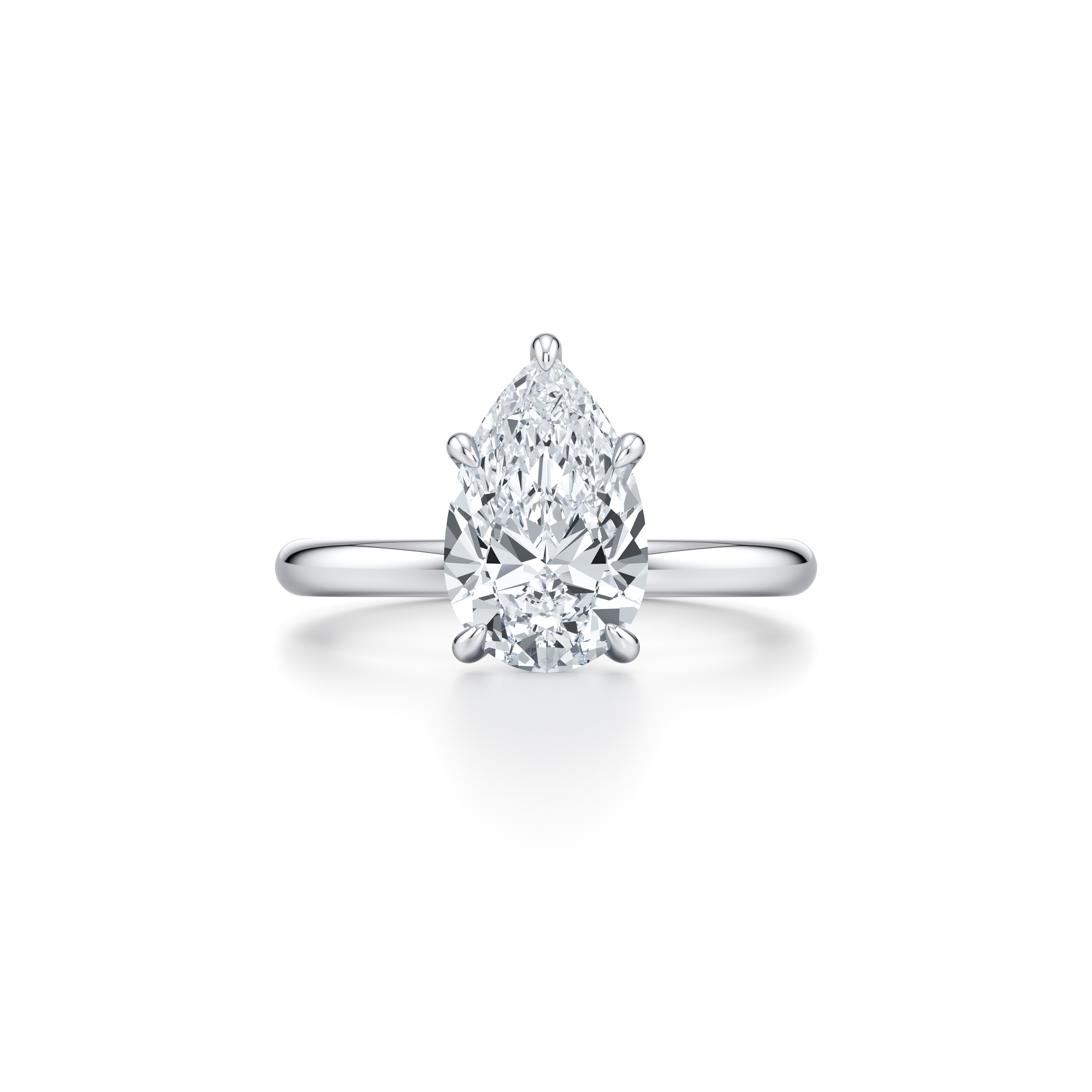 Audrey Pear Solitaire Lab Diamond Engagement Ring
