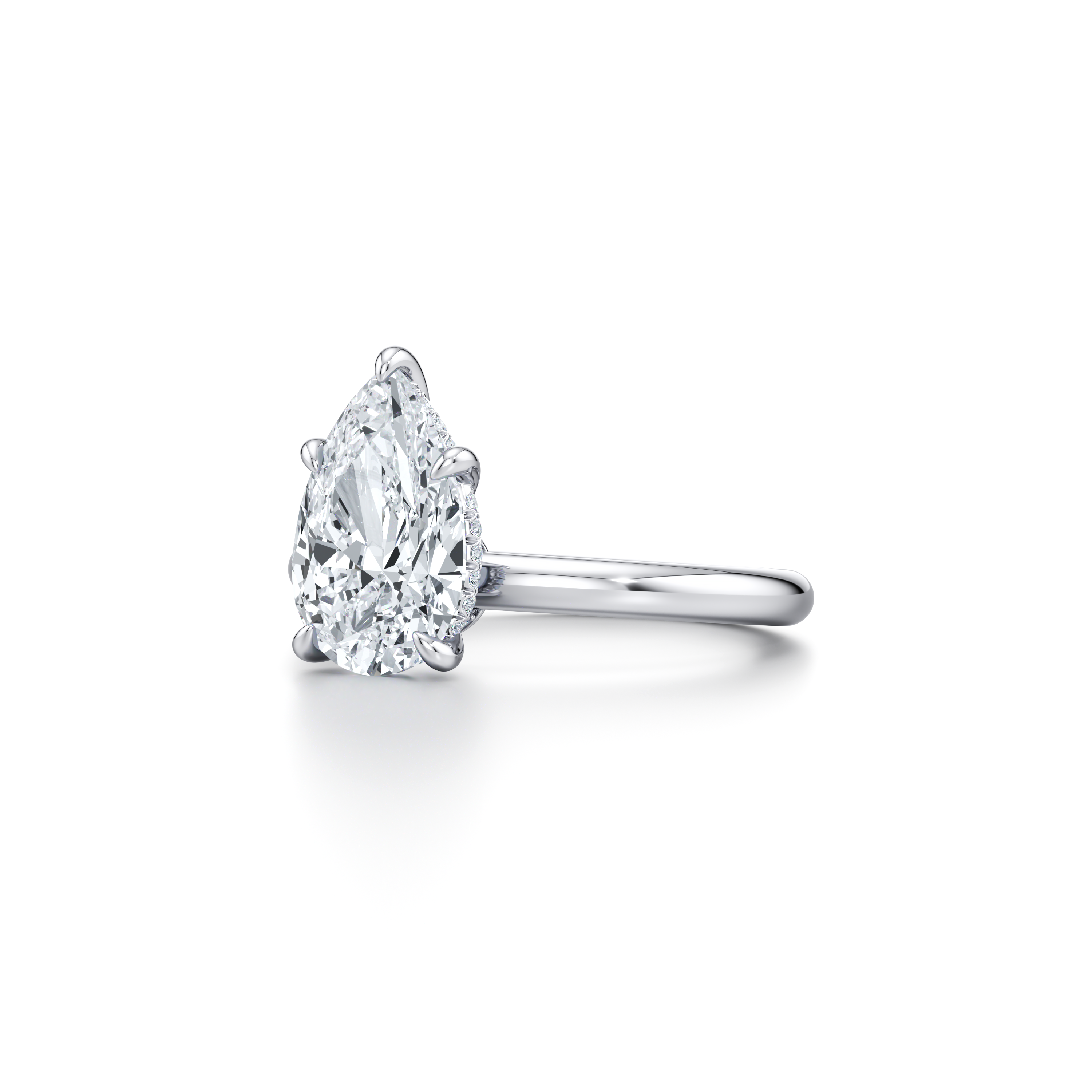 Audrey Pear Solitaire Lab Diamond Engagement Ring