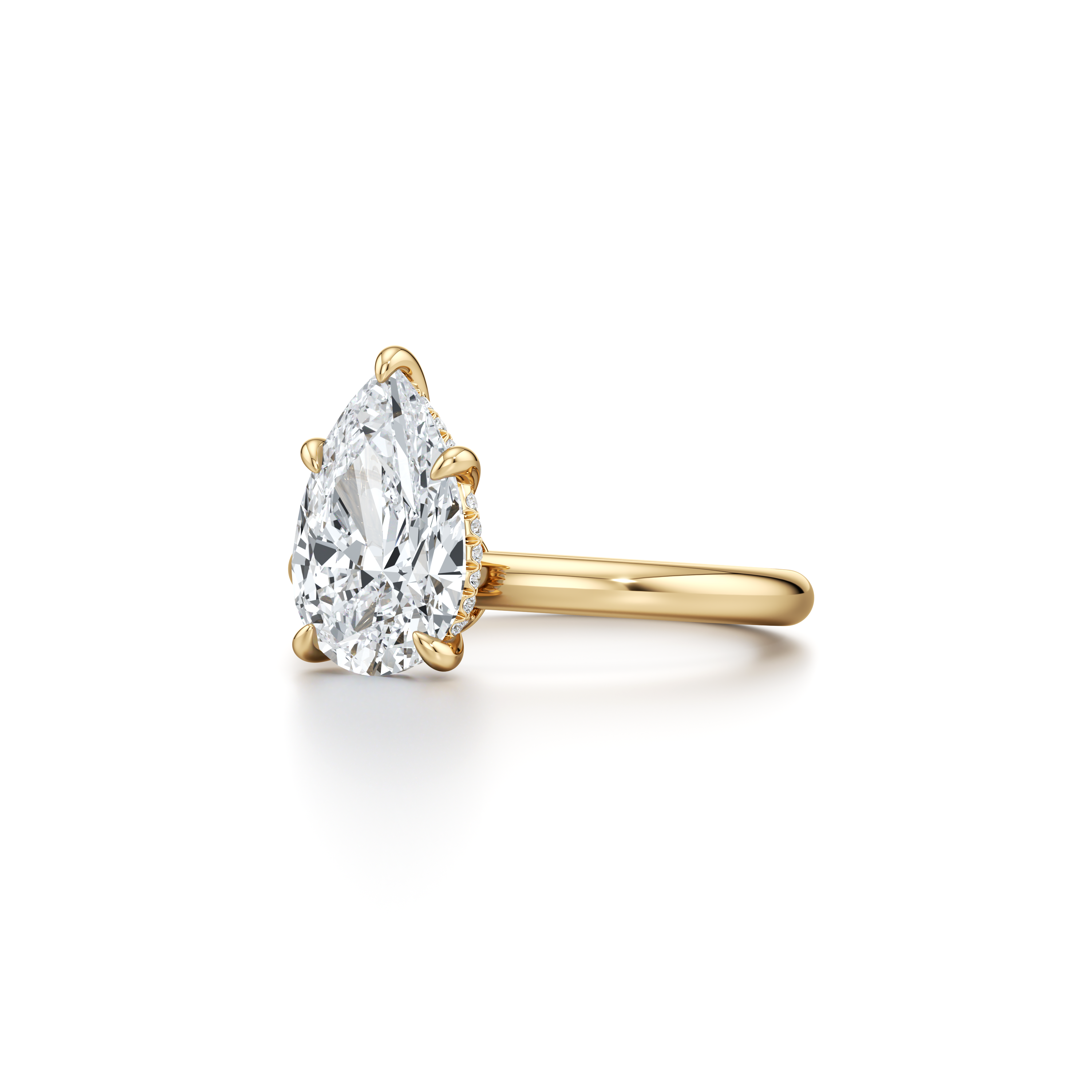 Audrey Pear Cut Solitaire Lab Diamond Engagement Ring