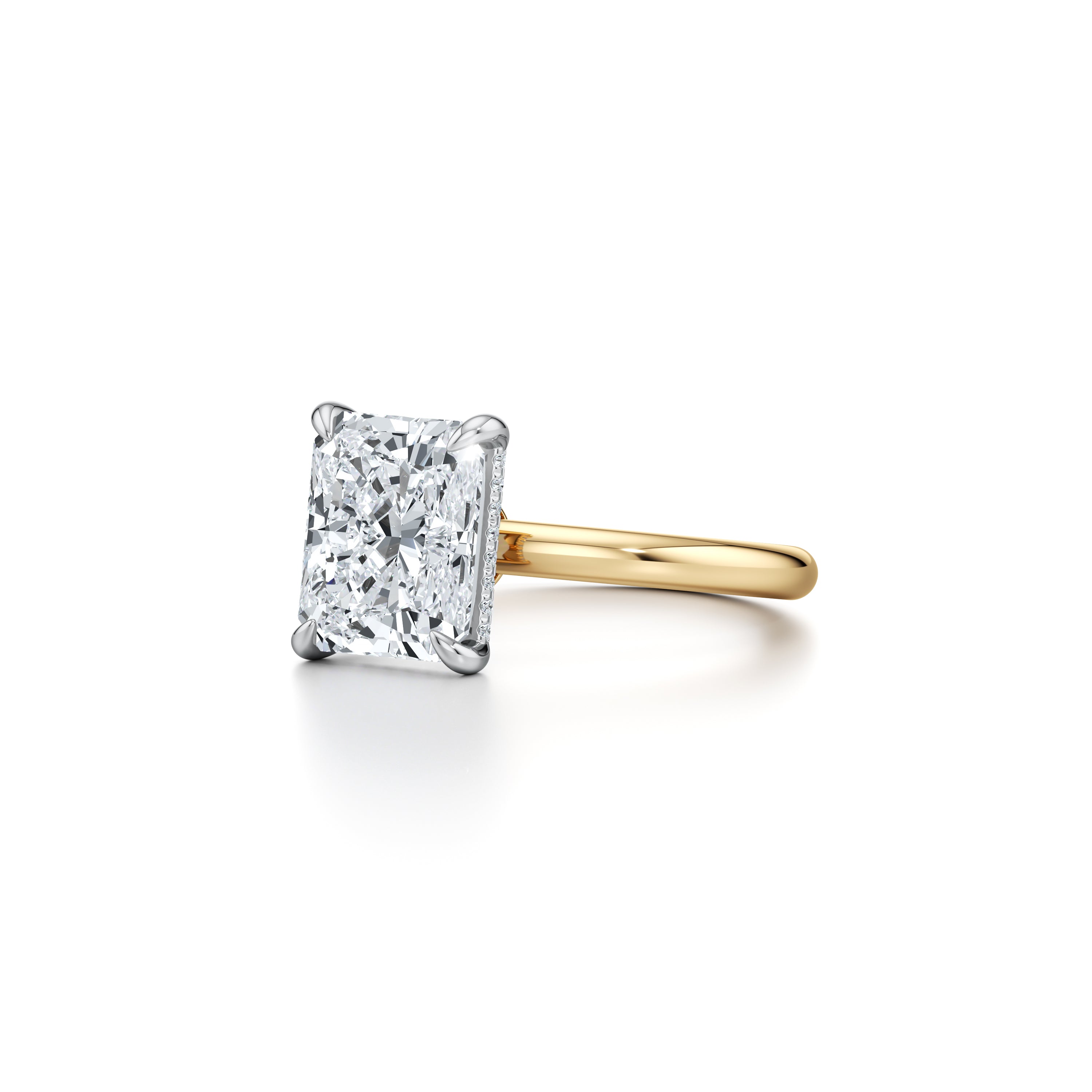 Audrey Radiant Cut Solitaire Lab Diamond Engagement Ring