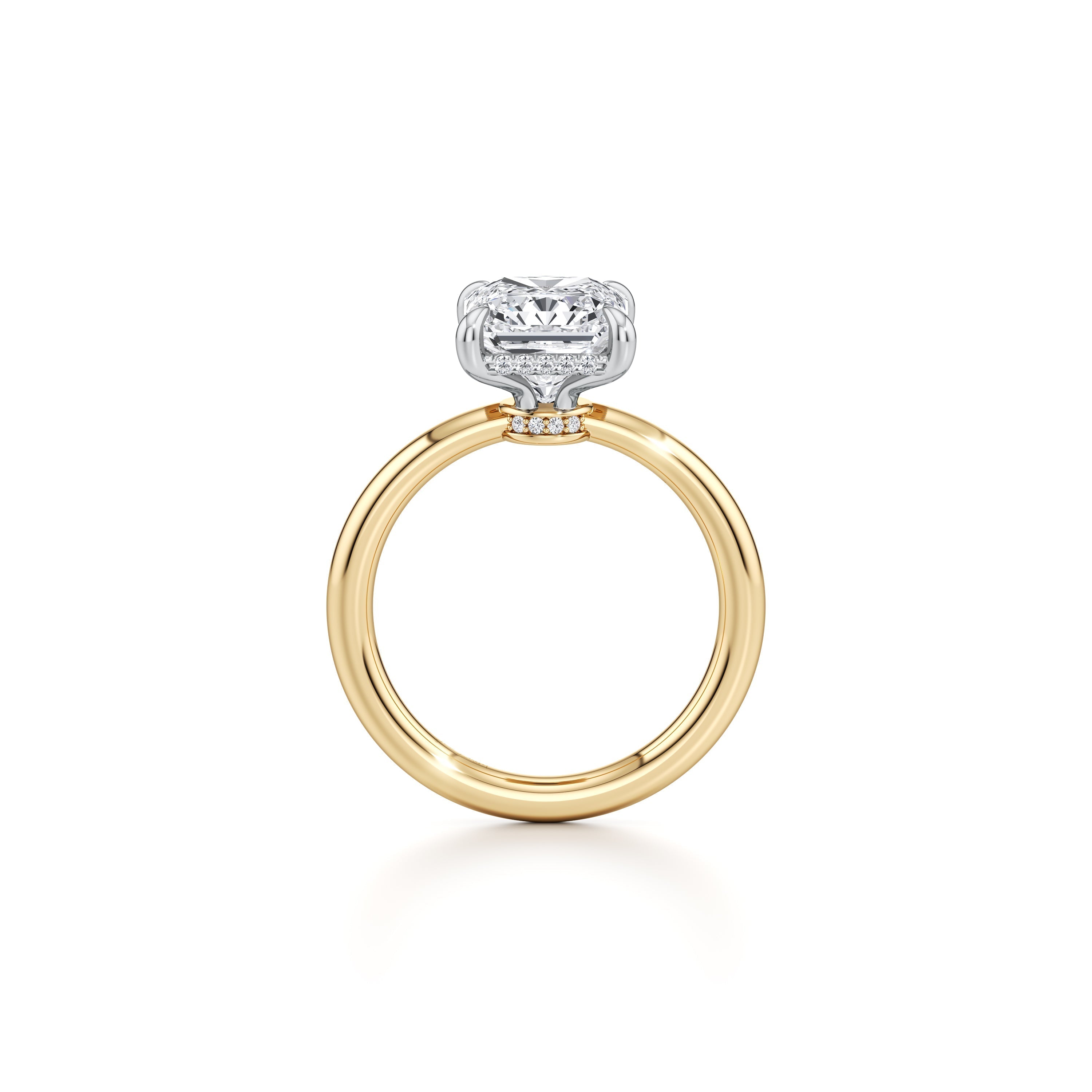 Audrey Radiant Cut Solitaire Lab Diamond Engagement Ring