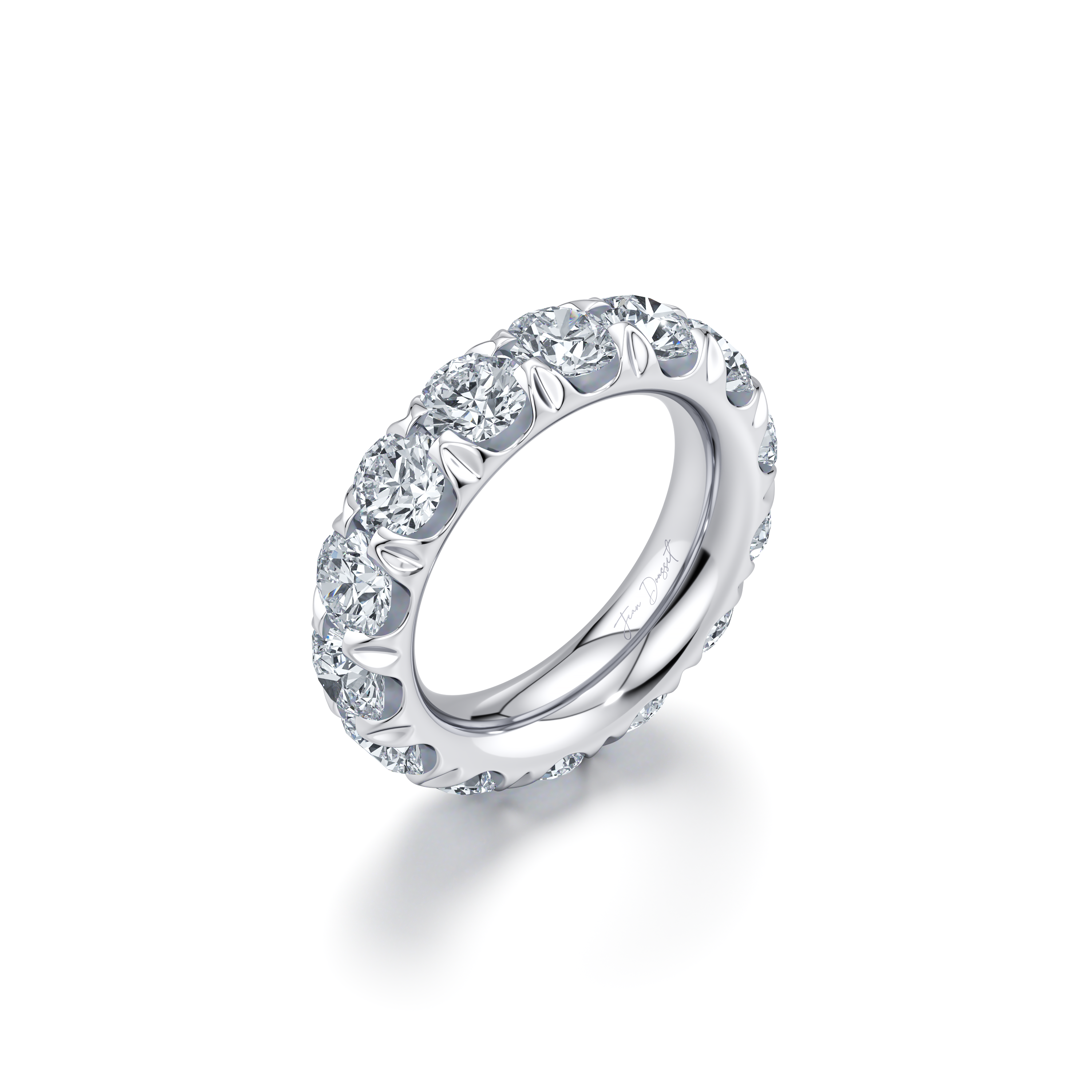 Precious Metal:18k White Gold;Total Carat Weight:7 CTW