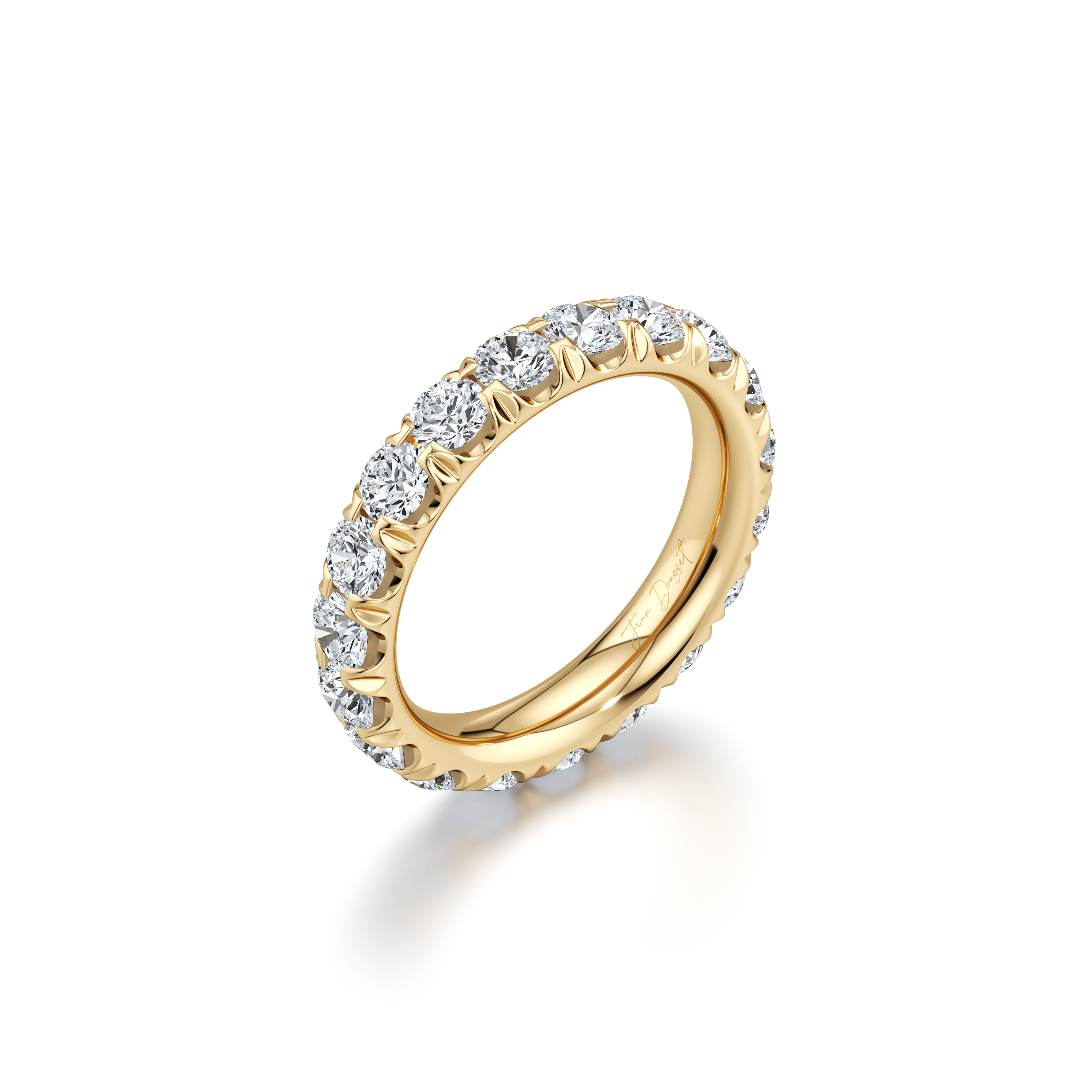 Precious Metal:18k Yellow Gold;Total Carat Weight:3 CTW