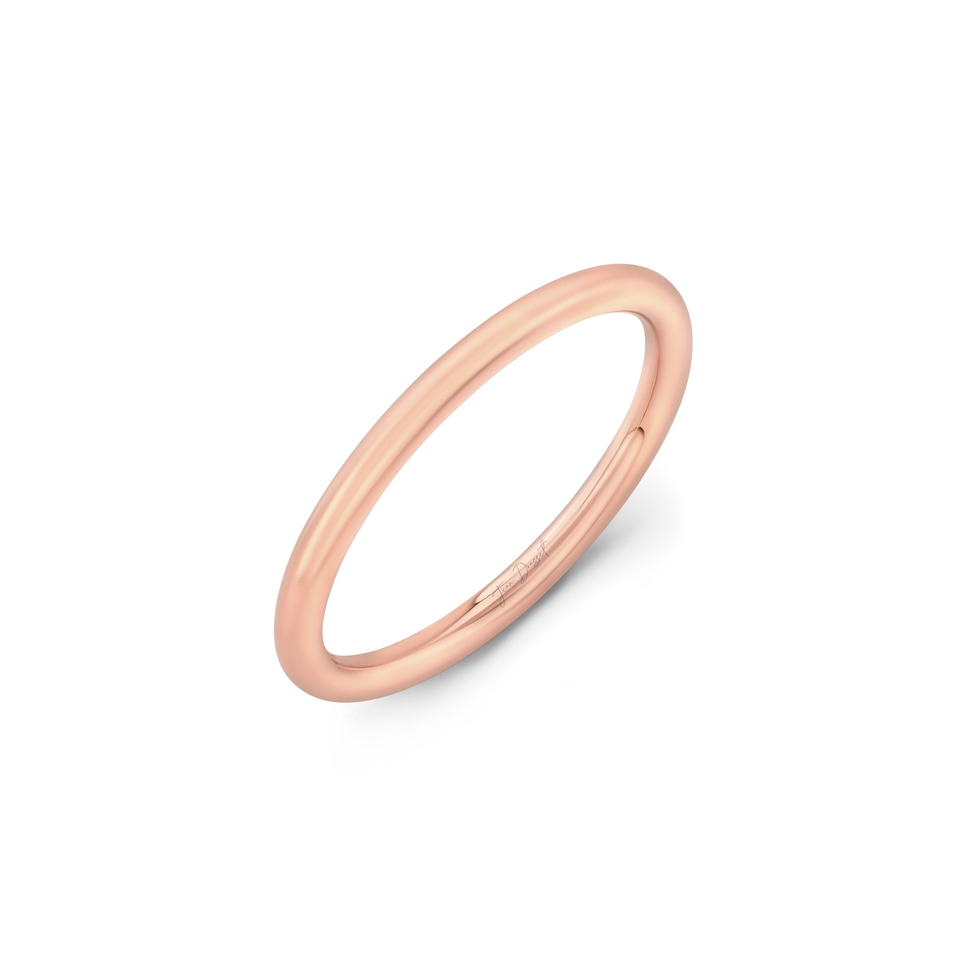 Audrey Wedding Band 18k Rose Gold 1.6mm 3/4 View|Precious Metal:18k Rose Gold;Width:1.6mm
