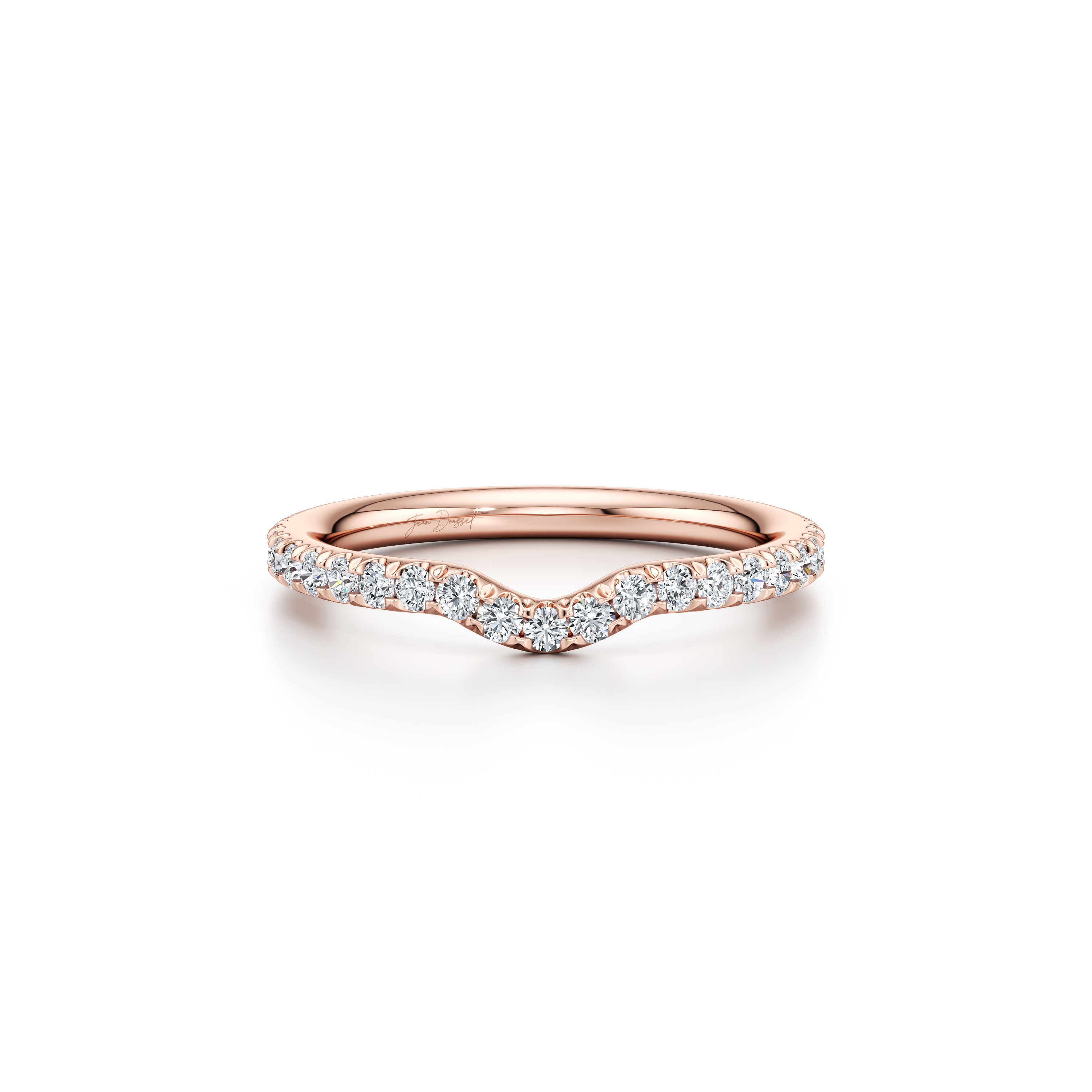 Contour Band - One Row Pavé