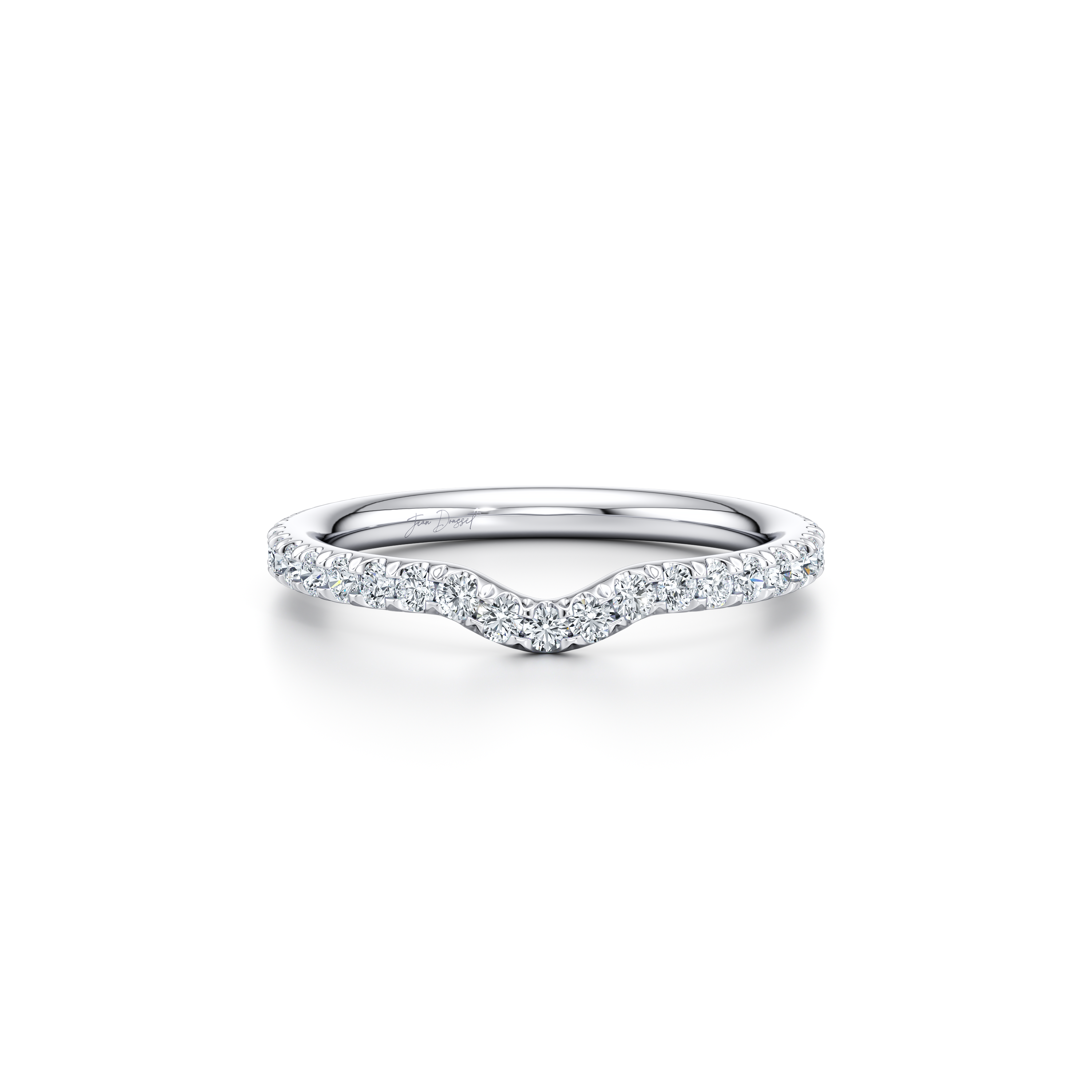 Contour Band - One Row Pavé