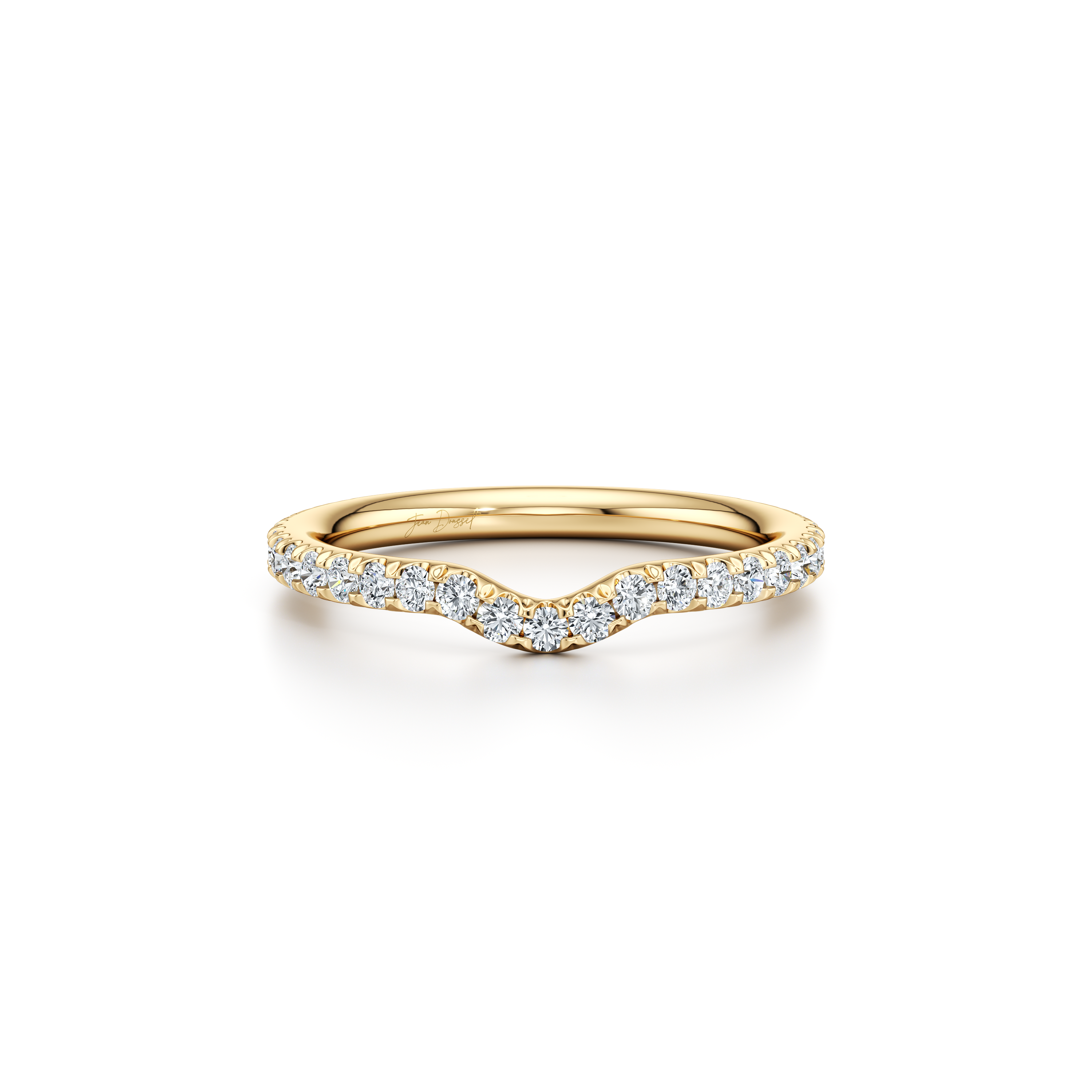 Contour Band - One Row Pavé