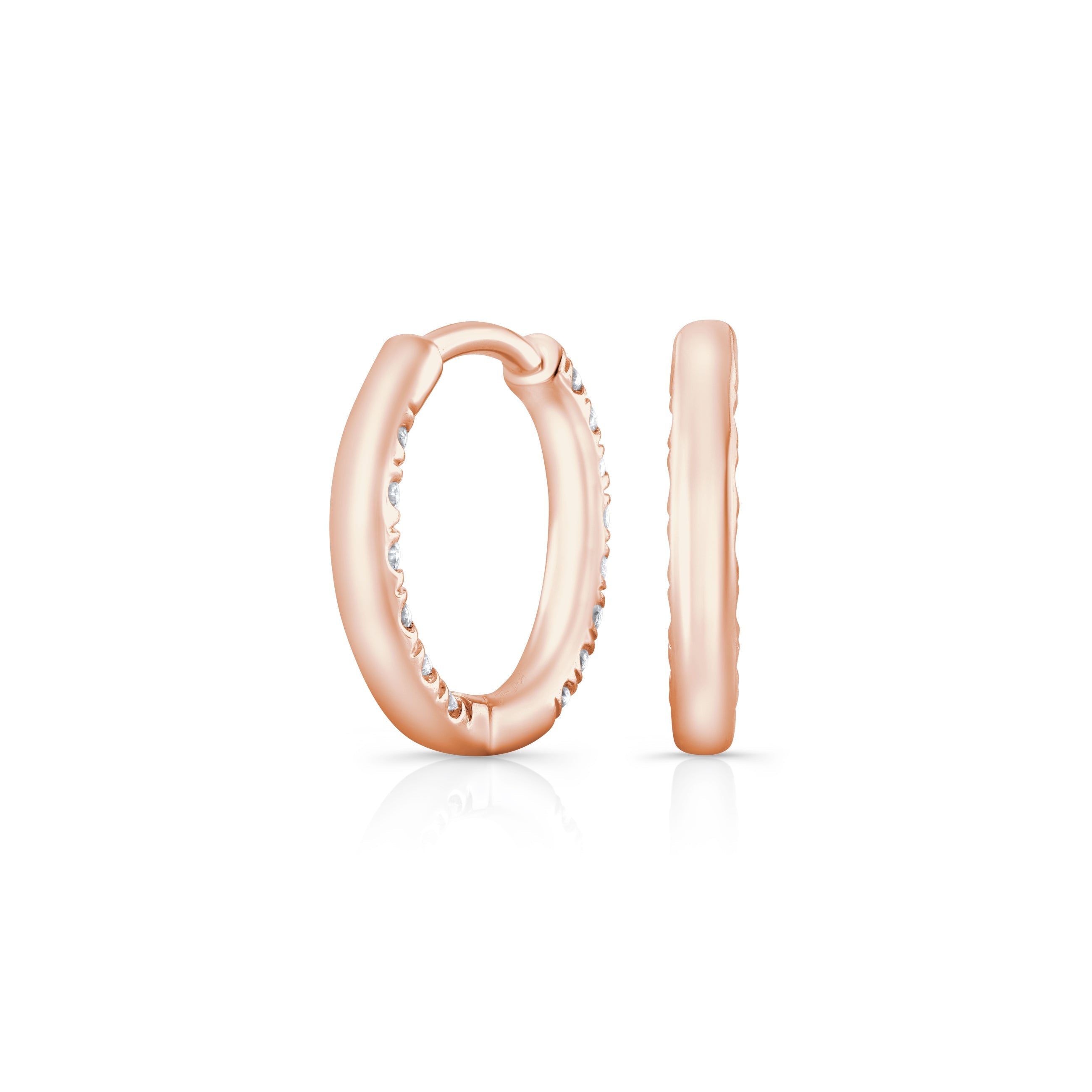 Audrey Inside Out Lab Diamond Pavé Huggies