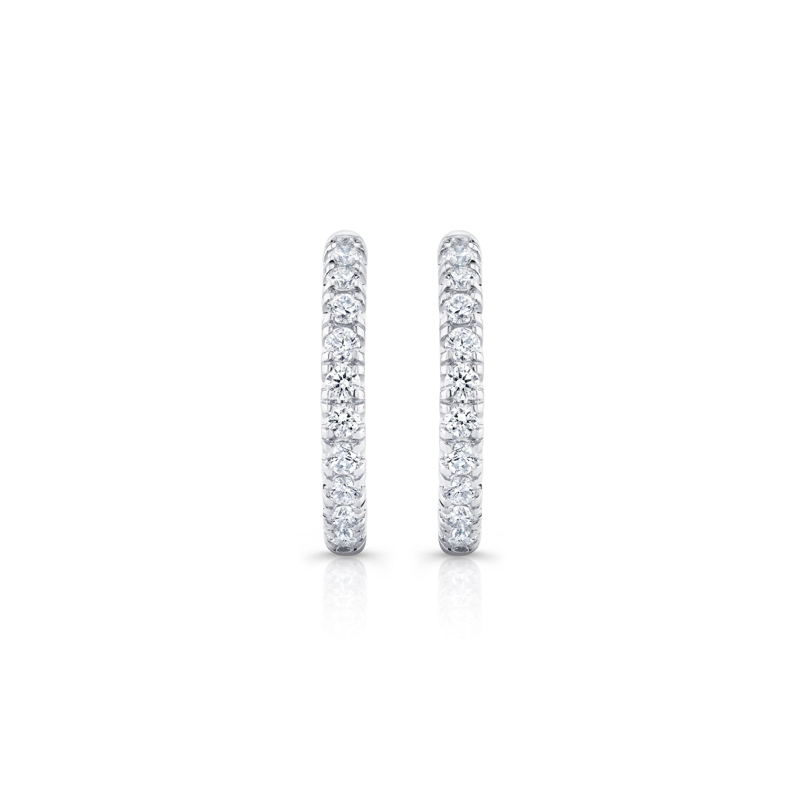 Audrey Inside Out Lab Diamond Pavé Huggies